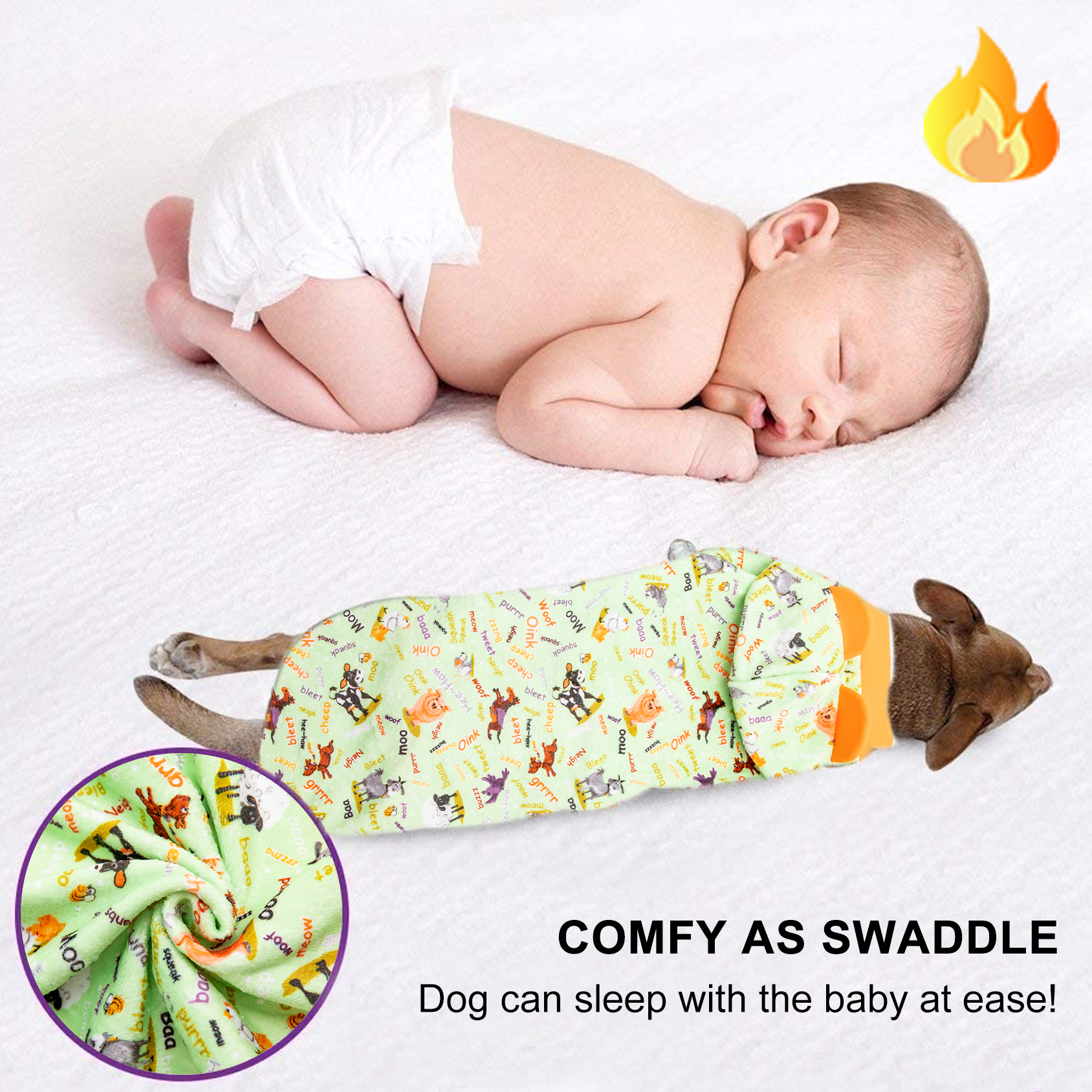 LovinPet Flannel Sheep Pattern Dog Coat for Mastiffs