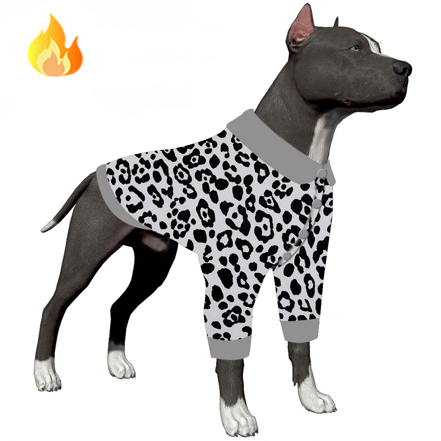 LovinPet Flannel Dog Winter Coat For Pitbulls
