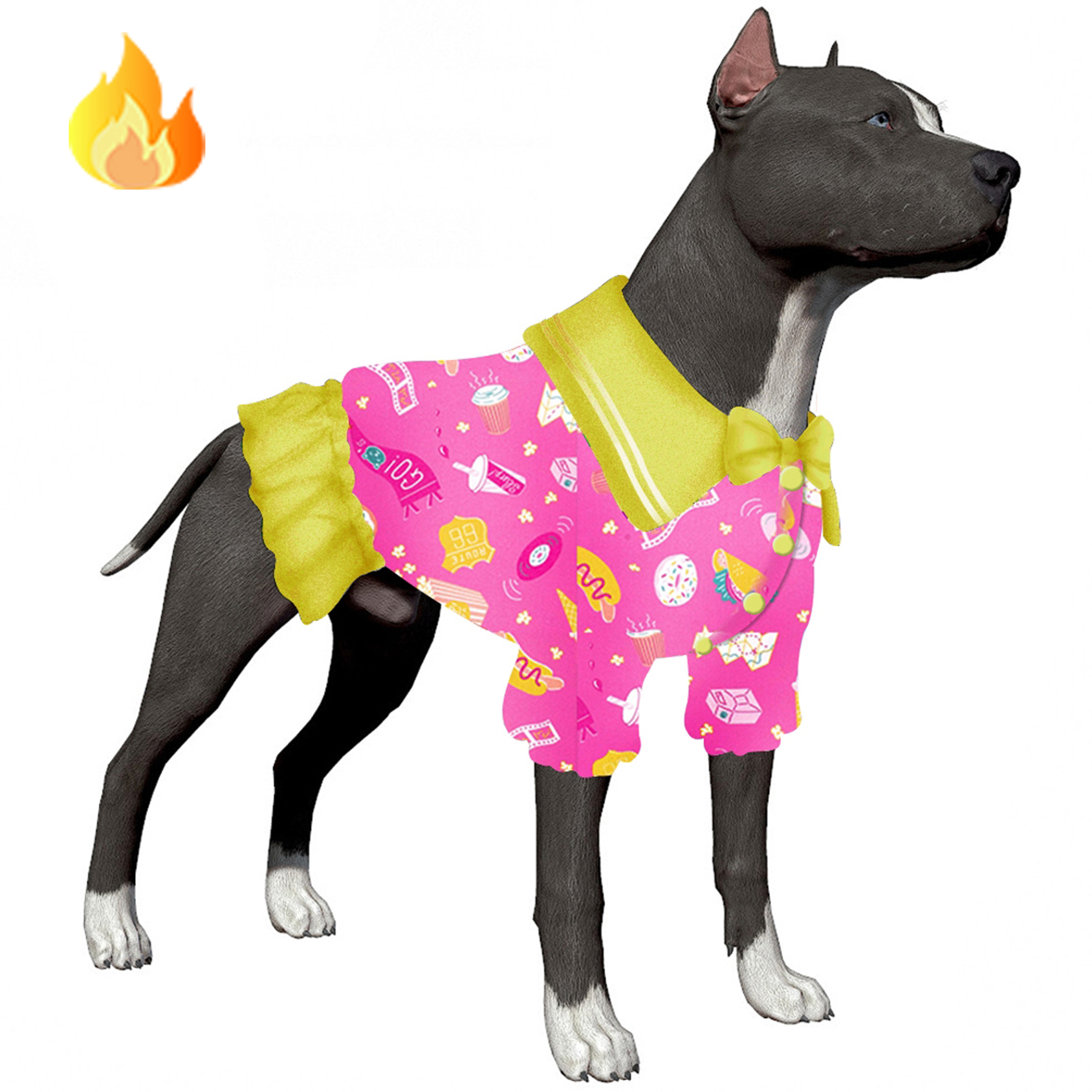 LovinPet Flannel Pitbull Fleece Coat