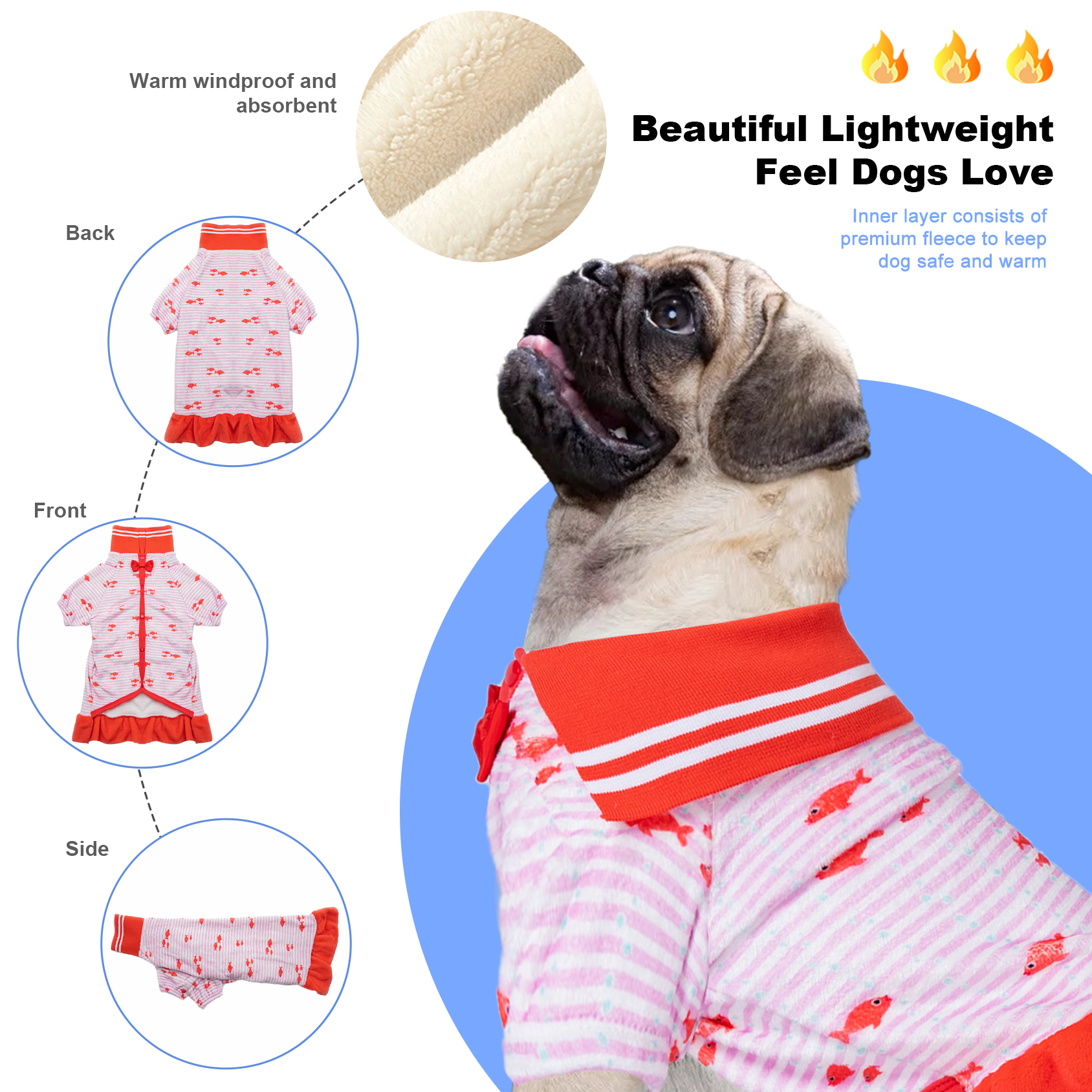 LovinPet Flannel Boxer Pitbull Coat For Dog