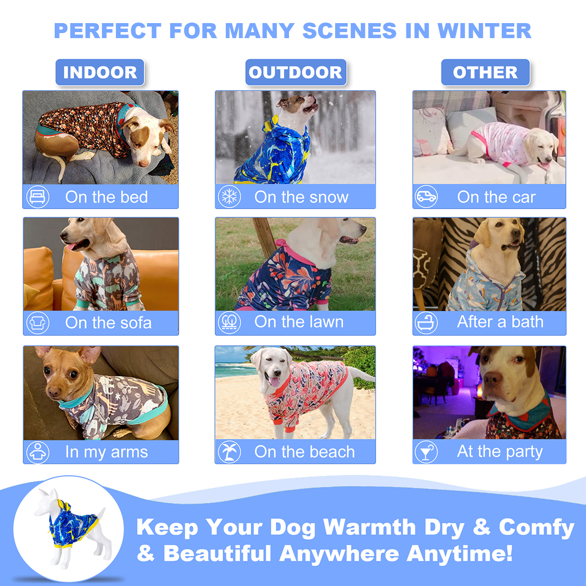 LovinPet Flannel Extra Large Dog Coats