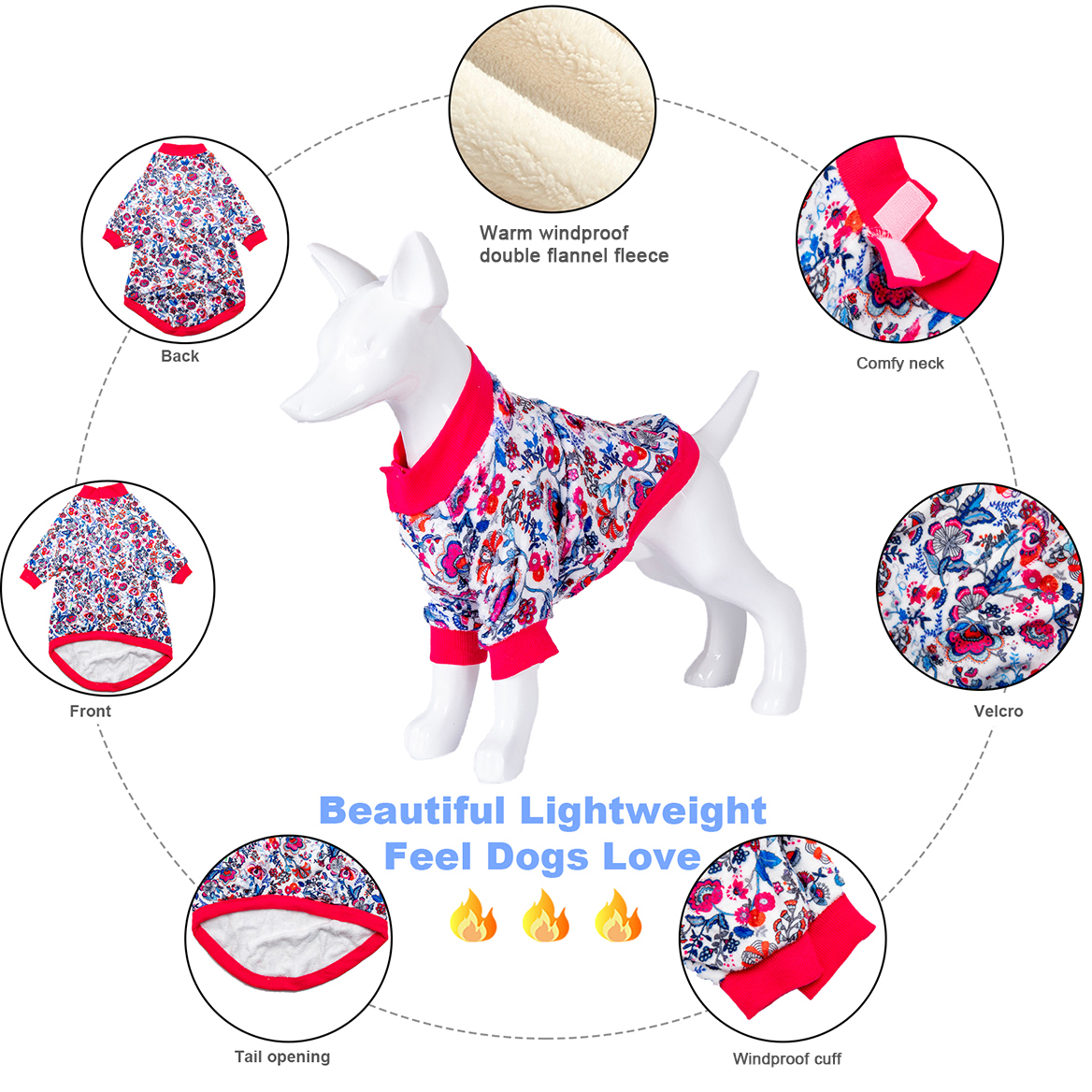 LovinPet Flannel Doberman Yorkshire Sweater For Dogs