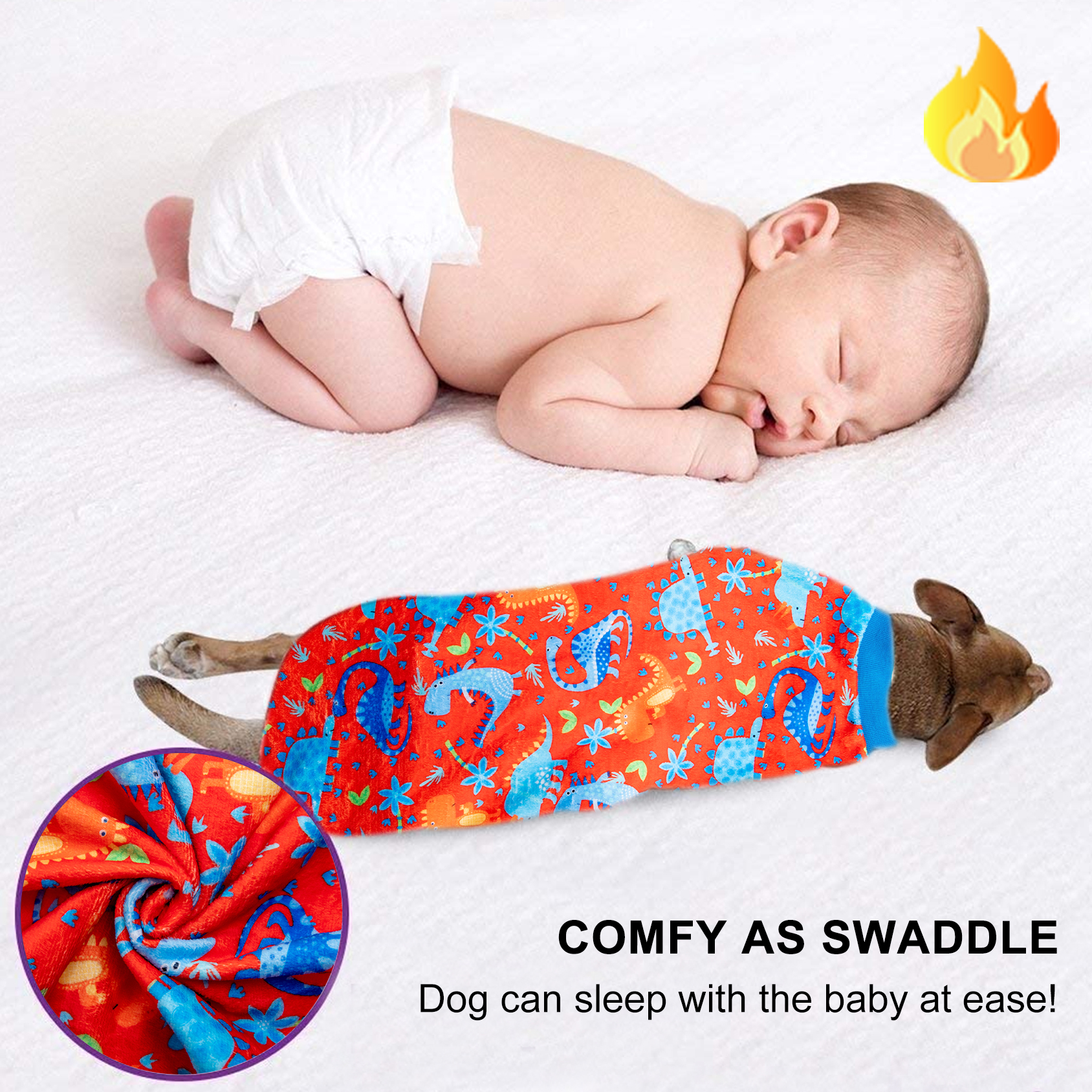 LovinPet Flannel Dog Coat for Large Dogs