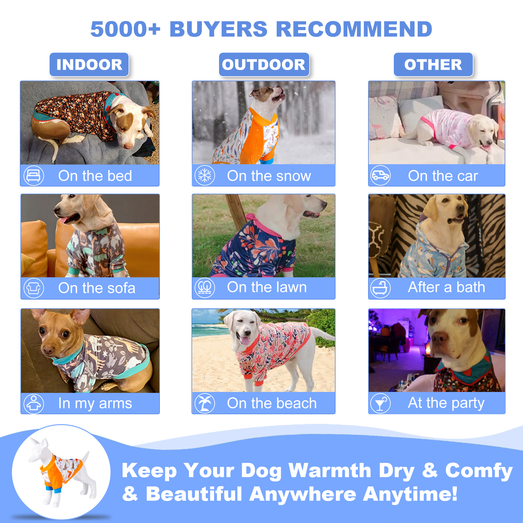 LovinPet Dinosaur Flannel Dog Coat for Large Breeds - Warm & Stylish