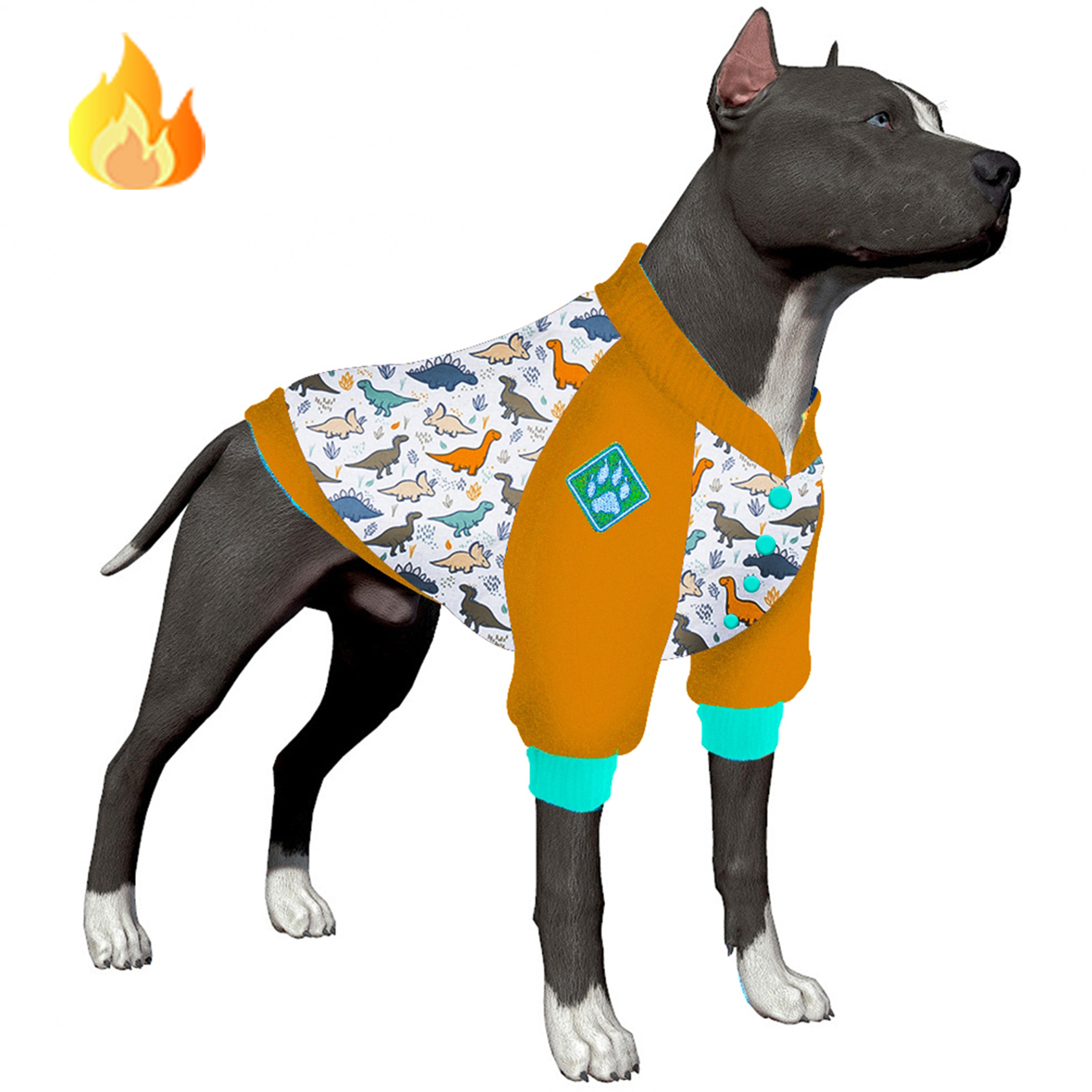 LovinPet Flannel Dog Coat Onesies for Large Dogs