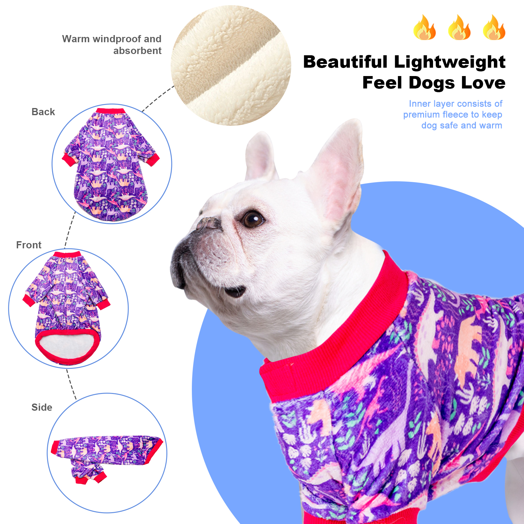 LovinPet Flannel Giant Breed Dog Winter Coat