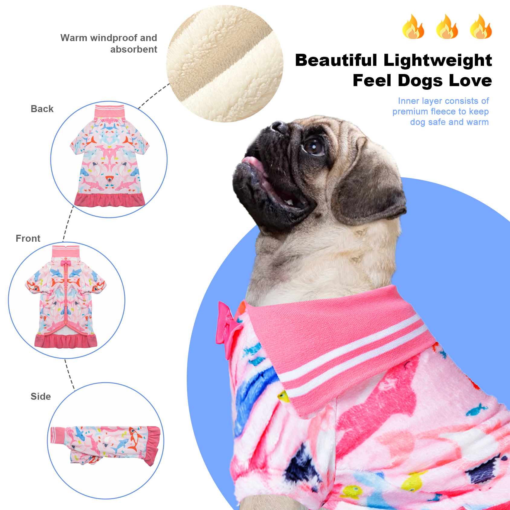 LovinPet Flannel Boy Big Dog Coat