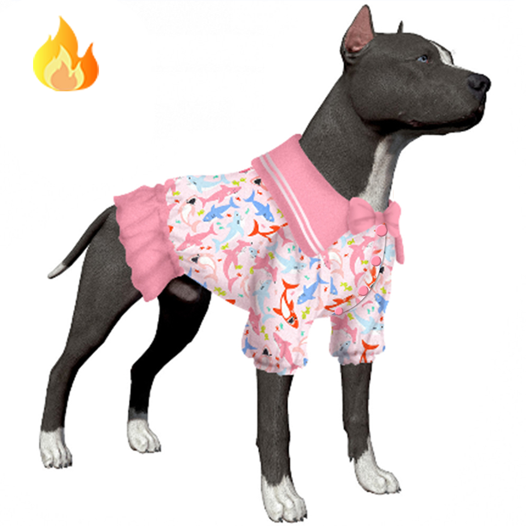 LovinPet Flannel Pitbull Fleece Coat