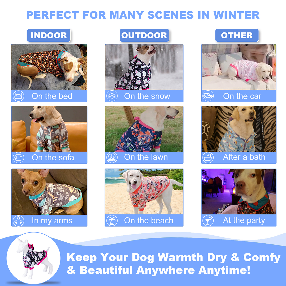 LovinPet Flannel Sheep Pattern Dog Coat for Labradors