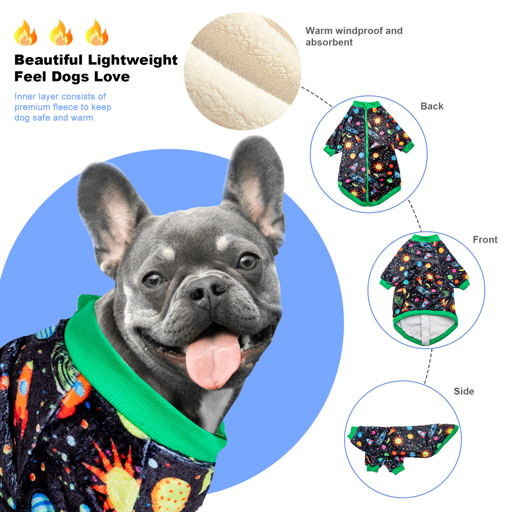 LovinPet Flannel Labrador Dog Coats Winter
