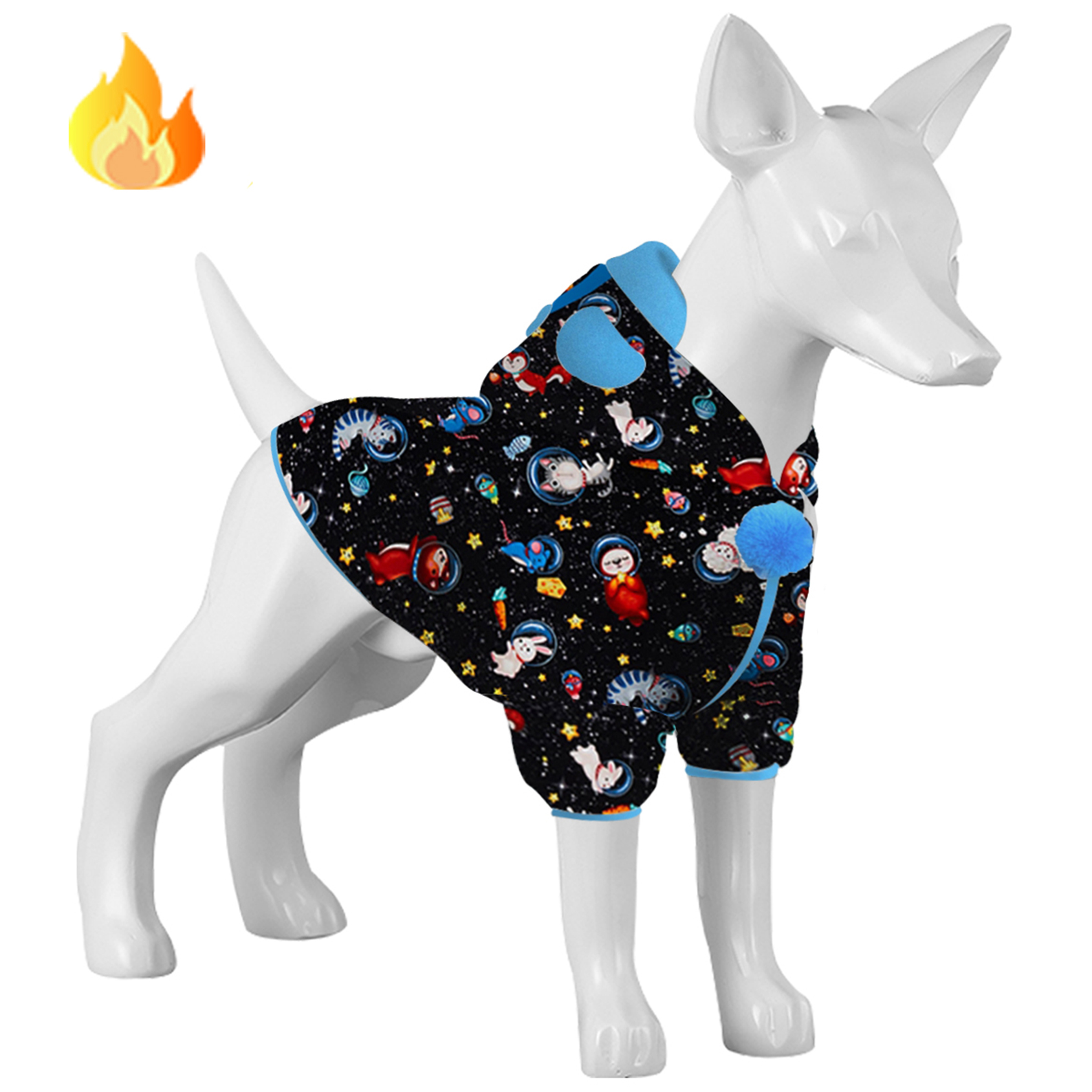 LovinPet Flannel Sheep Pattern Dog Coat for Mastiffs