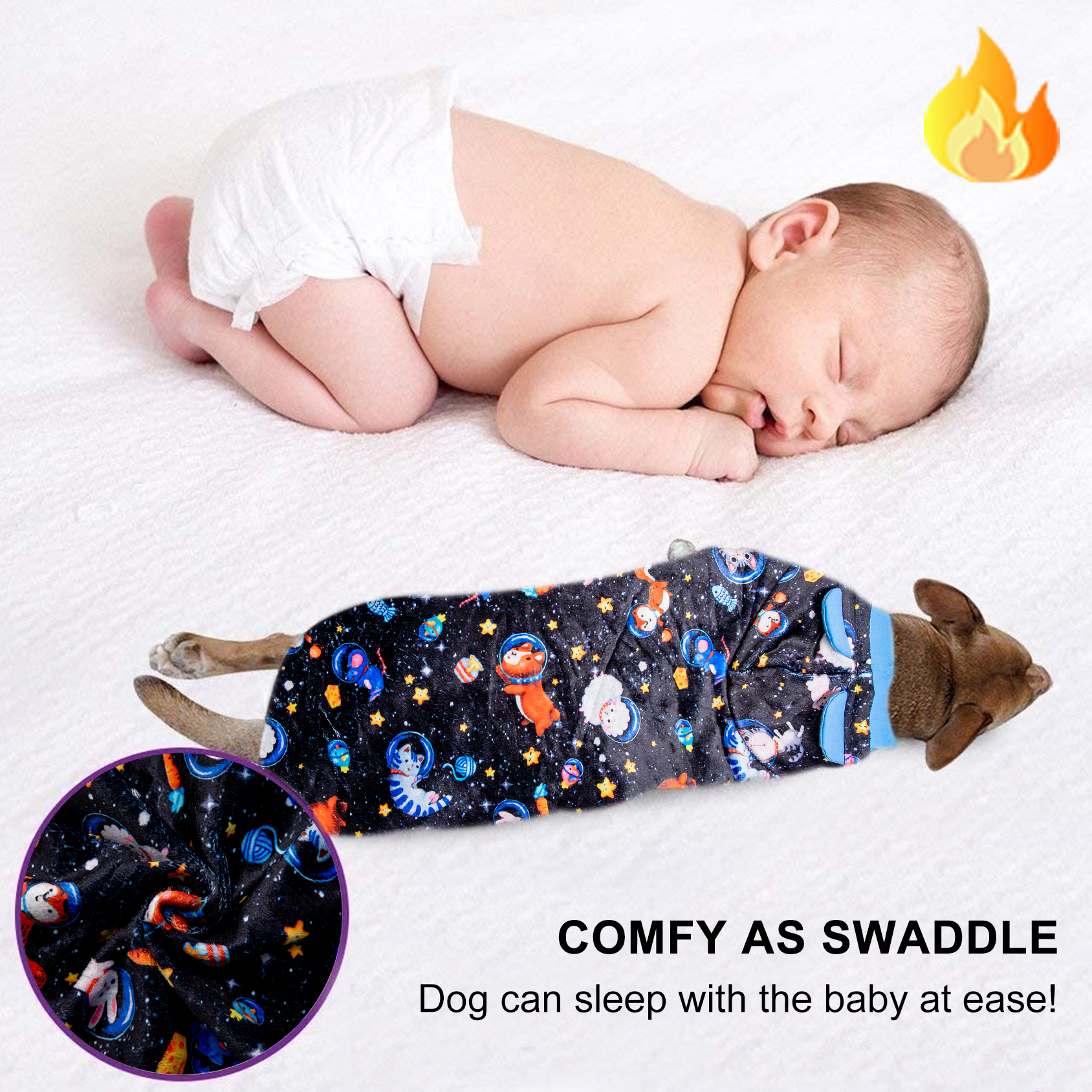 LovinPet Flannel Sheep Pattern Dog Coat for Mastiffs