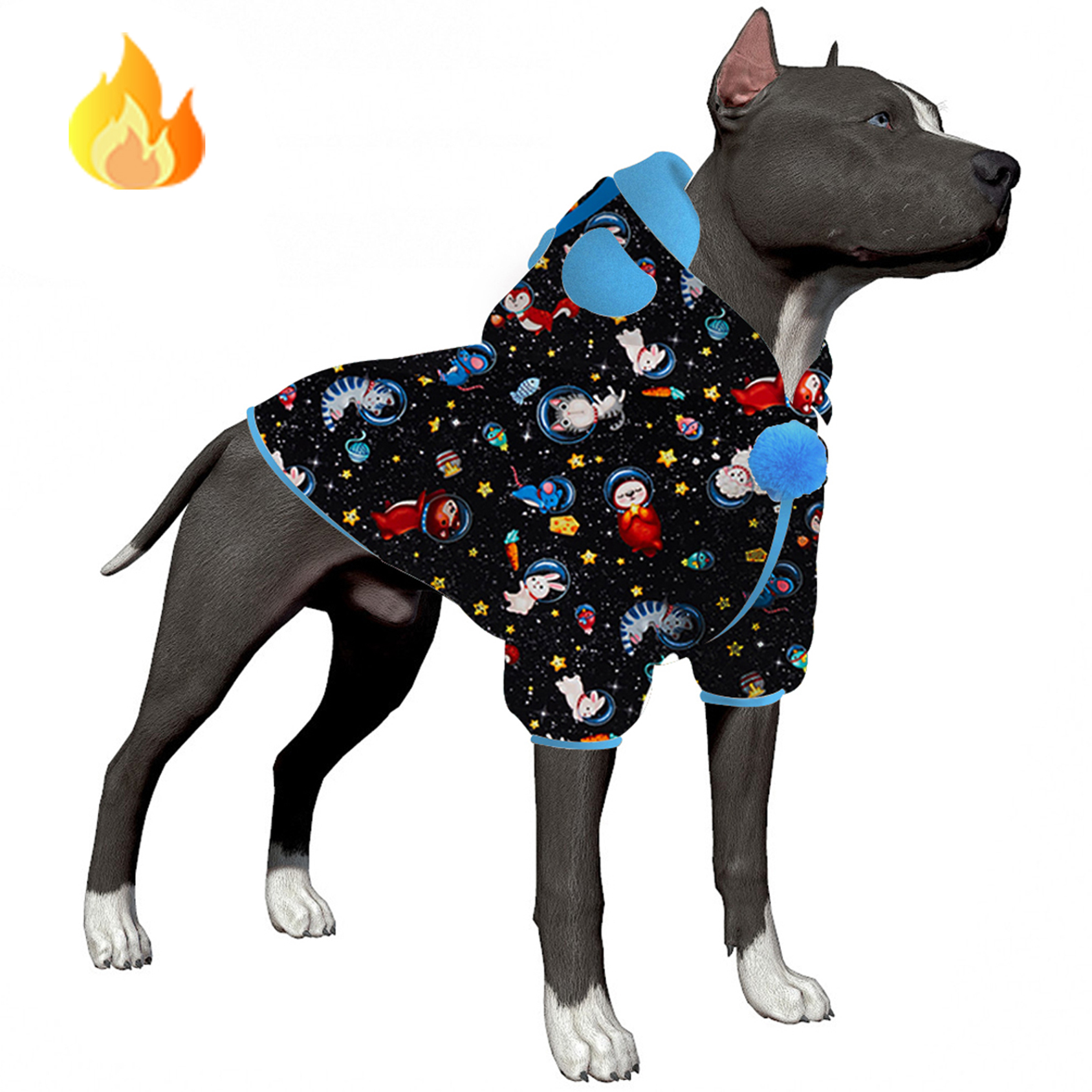 LovinPet Flannel Sheep Pattern Dog Coat for Mastiffs
