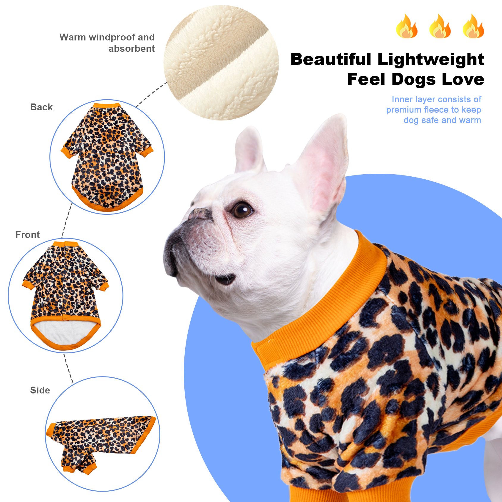 LovinPet Flannel Coat For Large Female Dogs