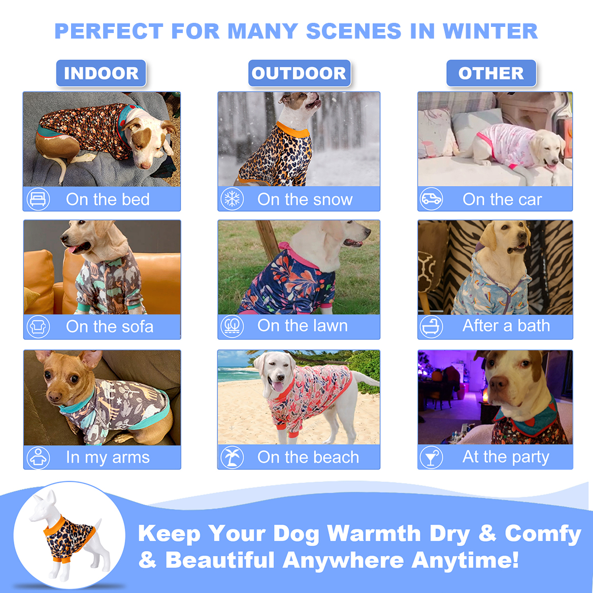 LovinPet Flannel Coat For Large Female Dogs
