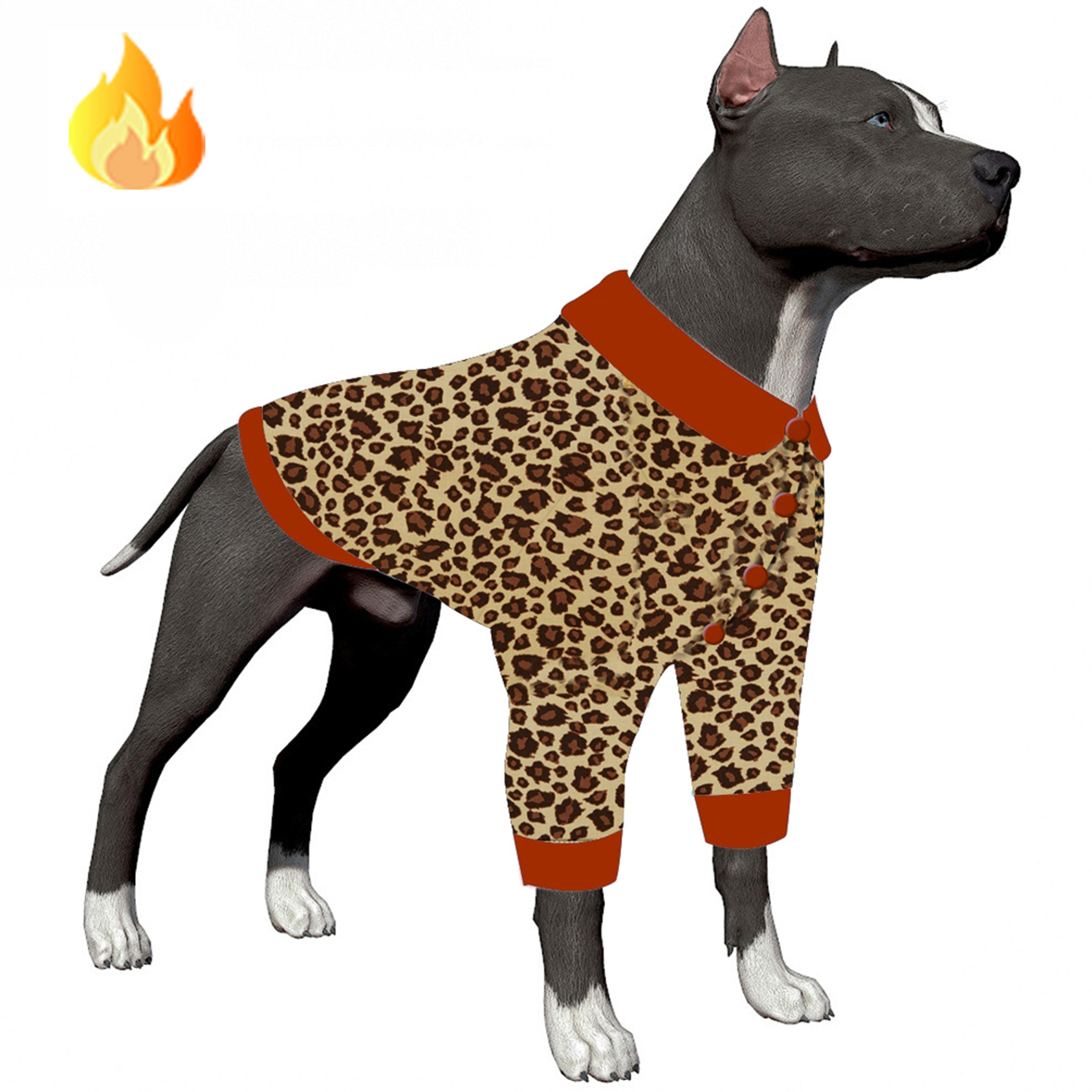 LovinPet Flannel Dogs Coats For Pitbull