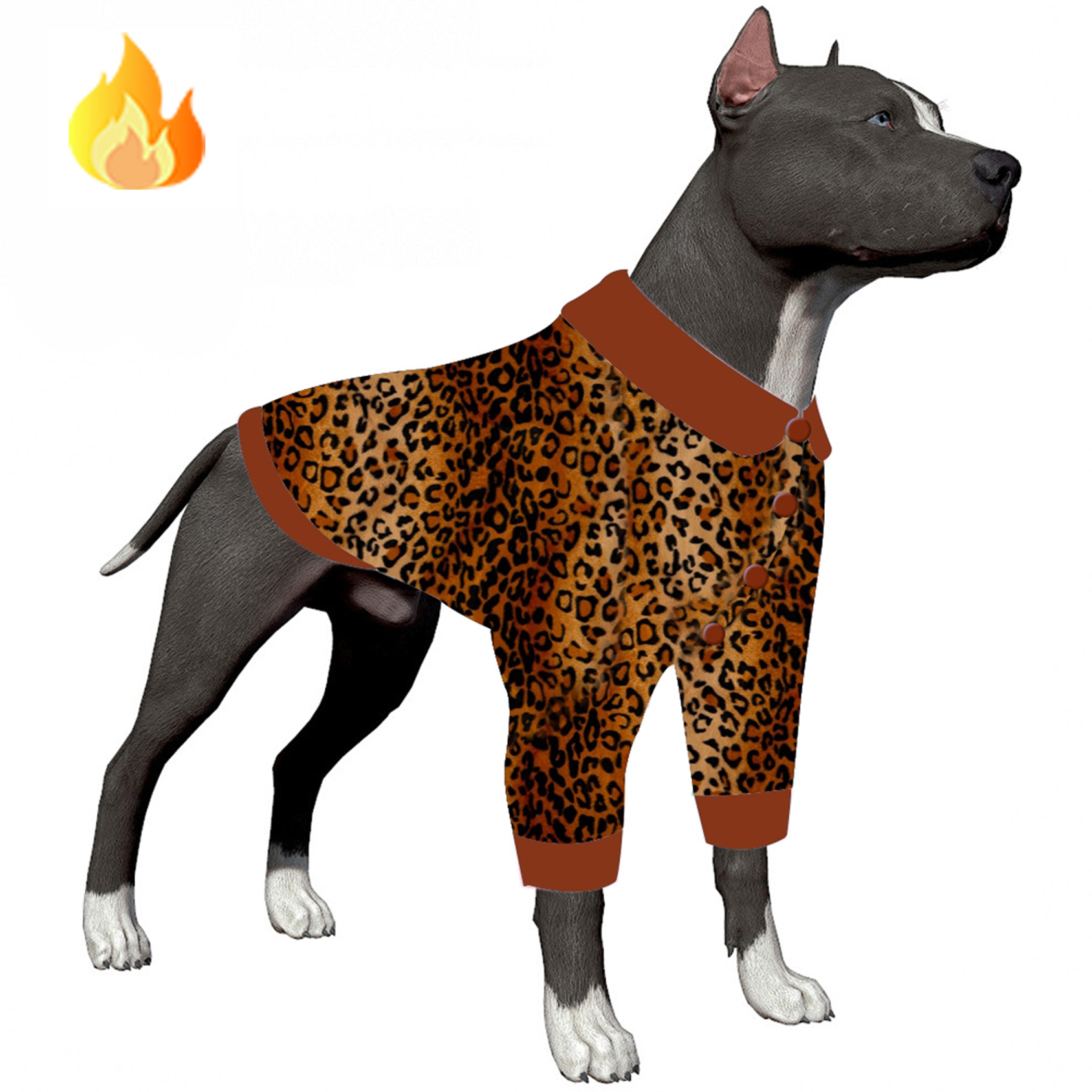LovinPet Flannel Dogs Coats For Pitbull