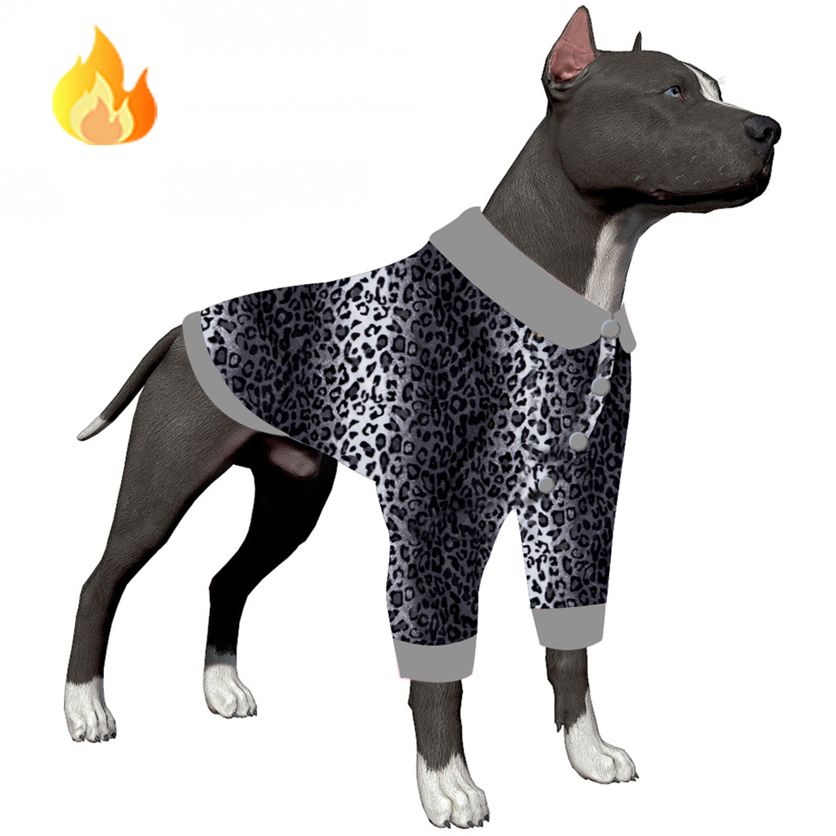 LovinPet Flannel Dog Winter Coat For Pitbulls