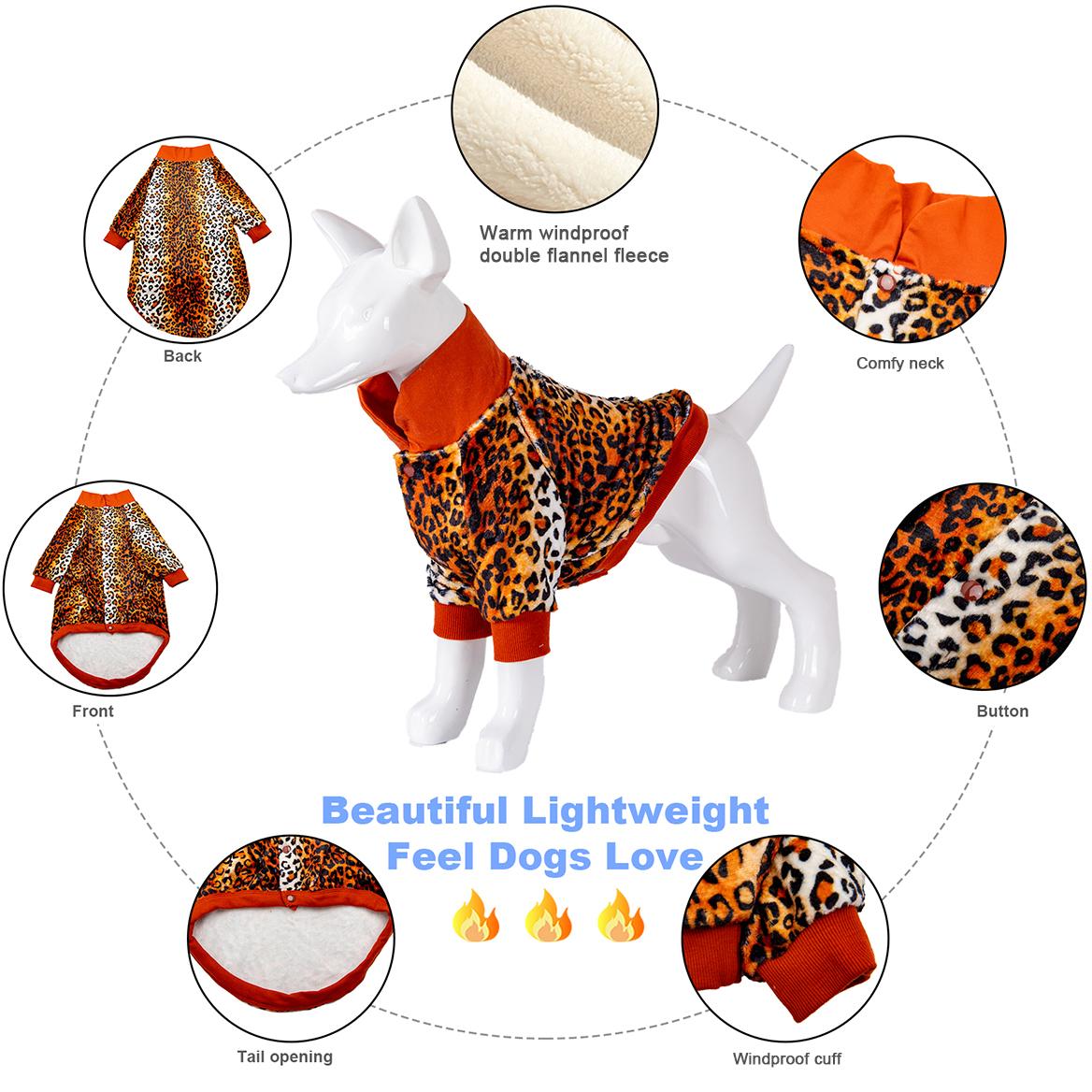 LovinPet Flannel Coat Onesie For Pitbull