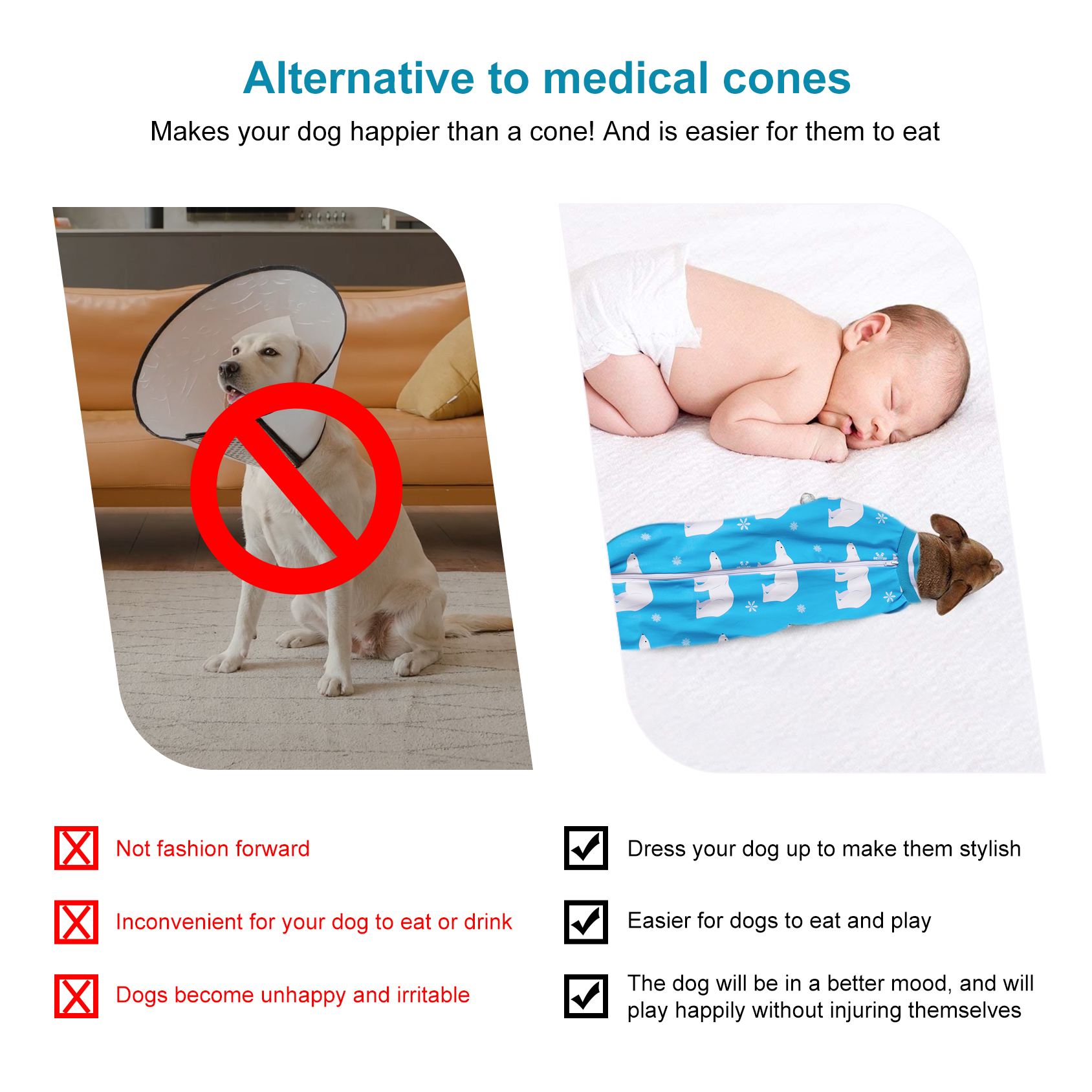 LovinPet Large Dog Pajama - Polar Bear Blue Design Full-Body Cozy Sleepwear