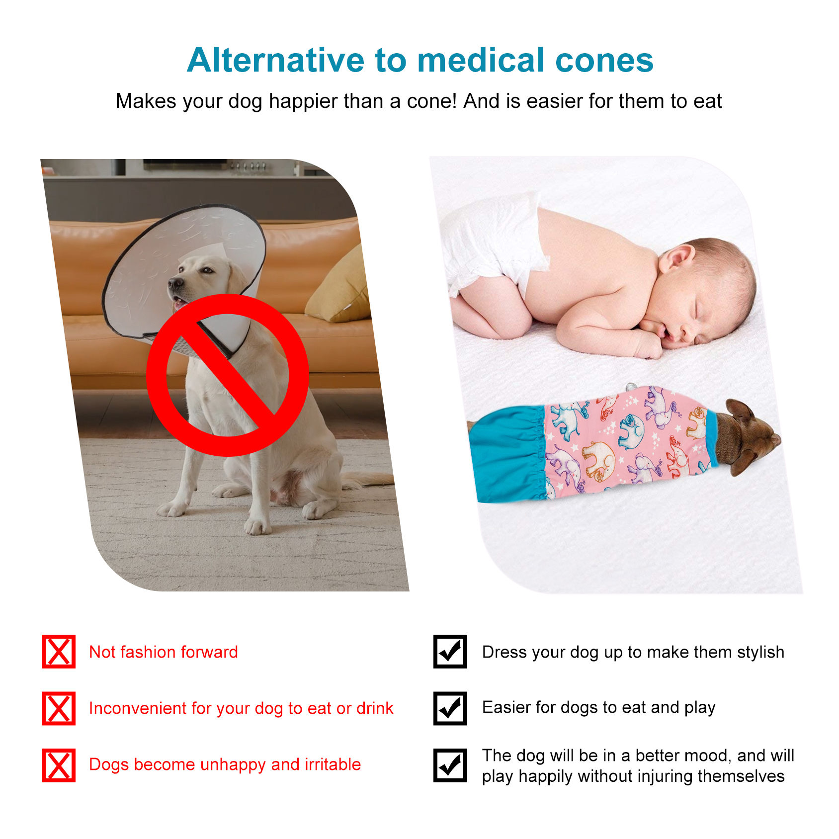 LovinPet Large Dog Flannel Pajama - Cute Pink Elephant Print Pajamas with Frilled Skirt