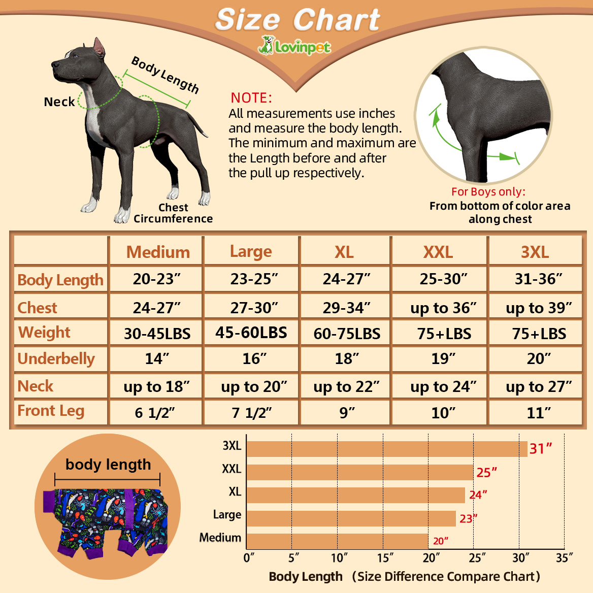 LovinPet Large Big Dog Pajamas - Post Operative etc.