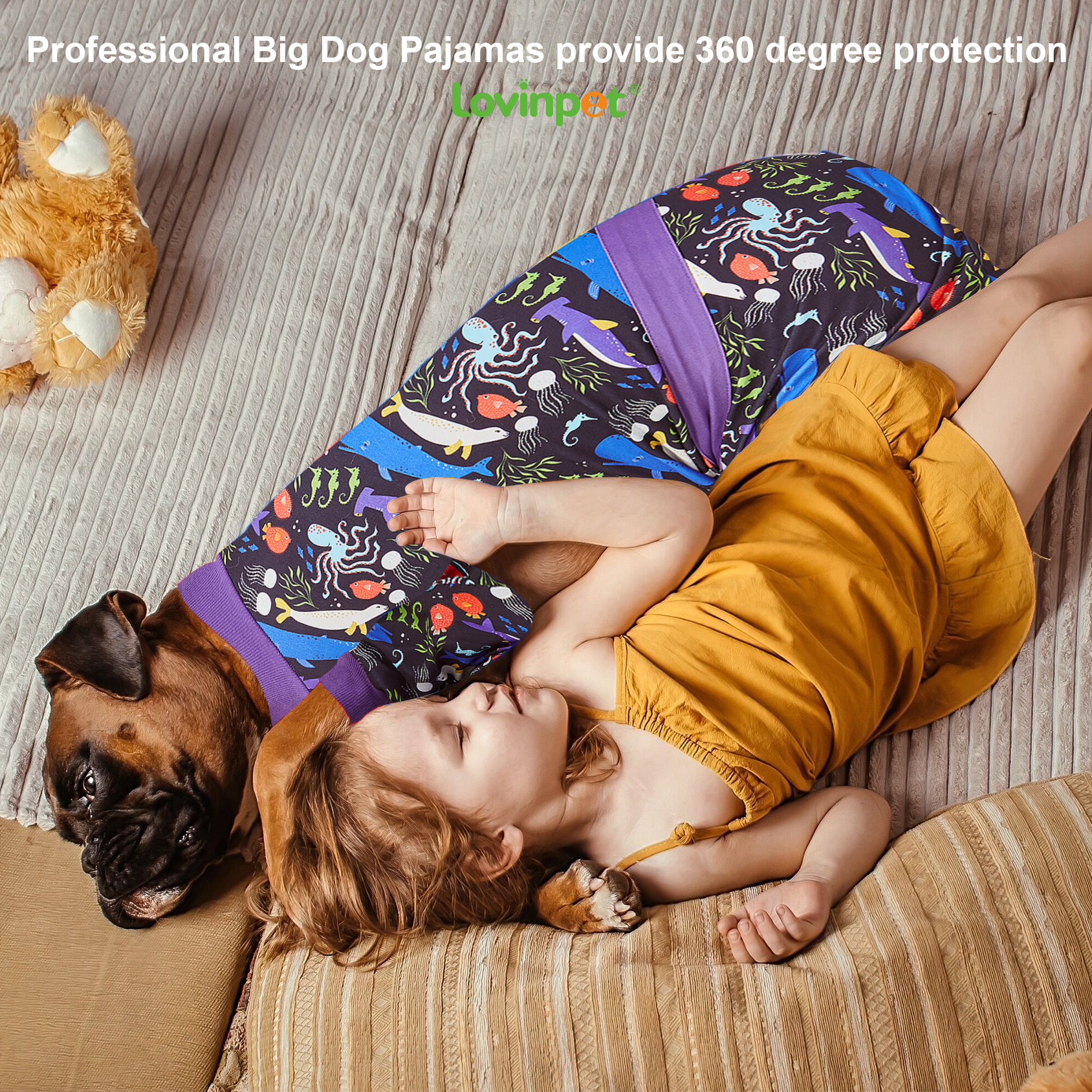 LovinPet Large Big Dog Pajamas - Post Operative etc.