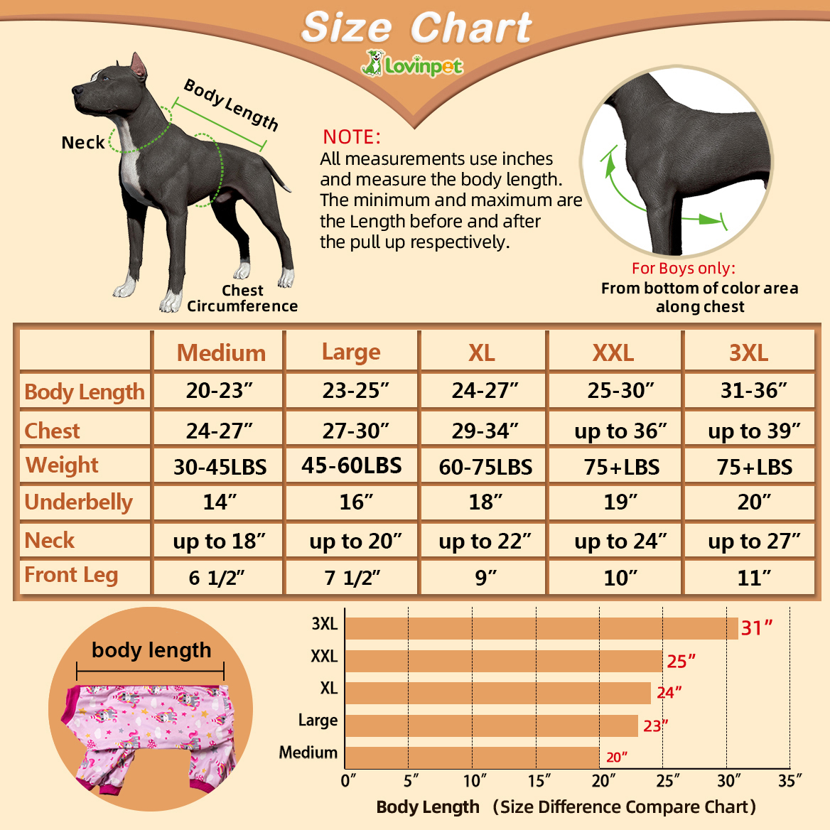 LovinPet Large Dog Pajamas Onesie - Pink Unicorn Design for Big Breeds