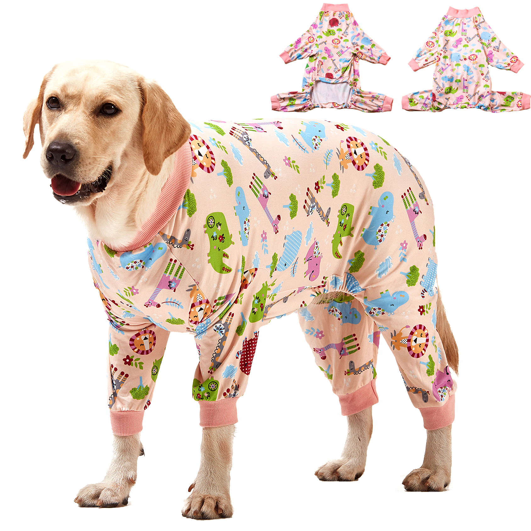 LovinPet Large Dog Pajama - Playful Dinosaur and Candy Print for Large Dogs