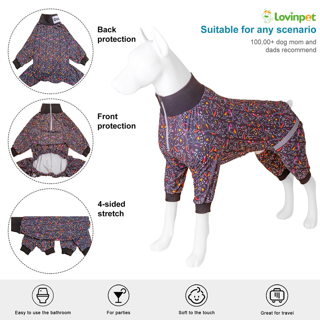 LovinPet Large Dog Pajama - Cool Geometric Streetwear Pajamas for Large Dogs