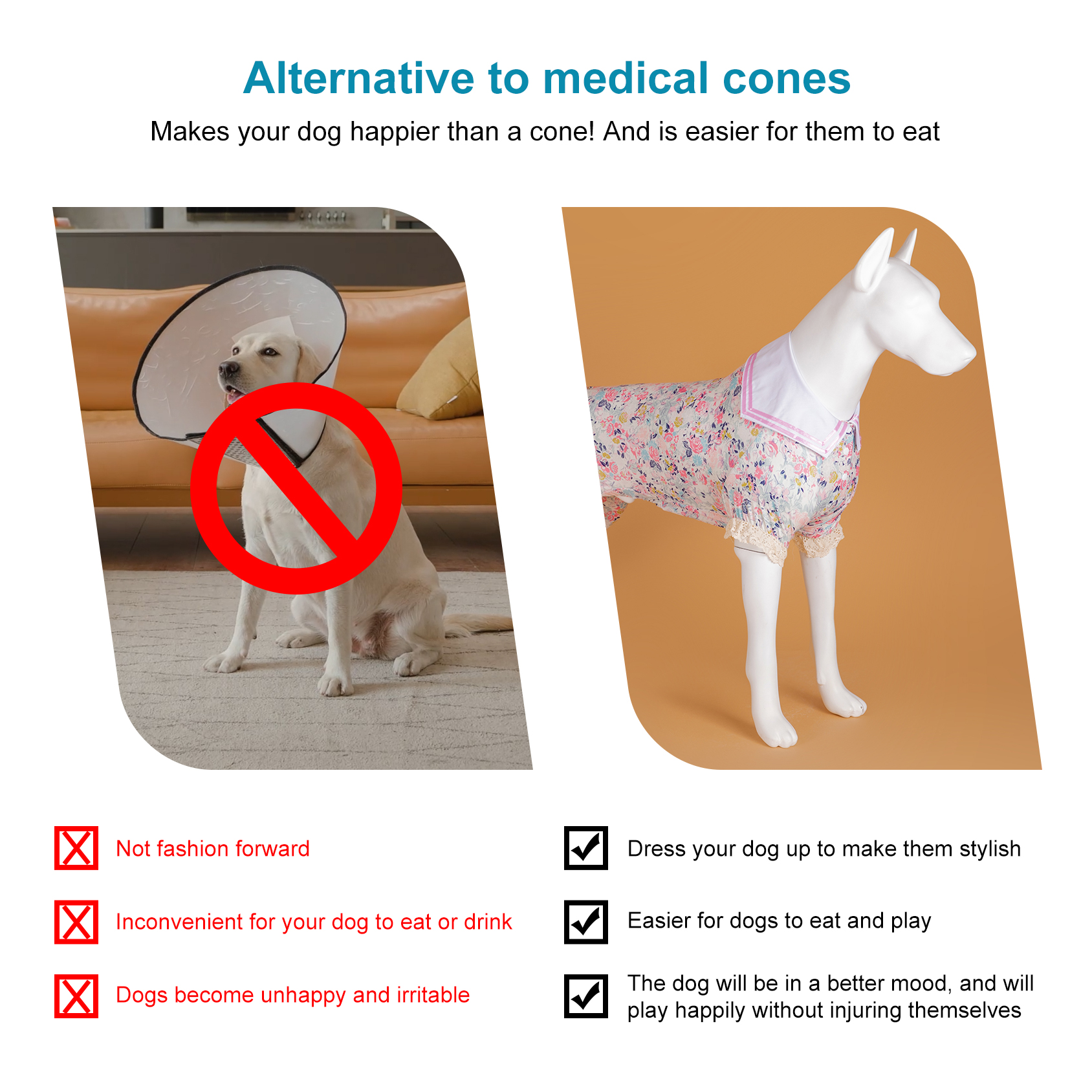 Large Dog Recovery Onesie Pajama for Post-Surgery Comfort - Elegant Floral