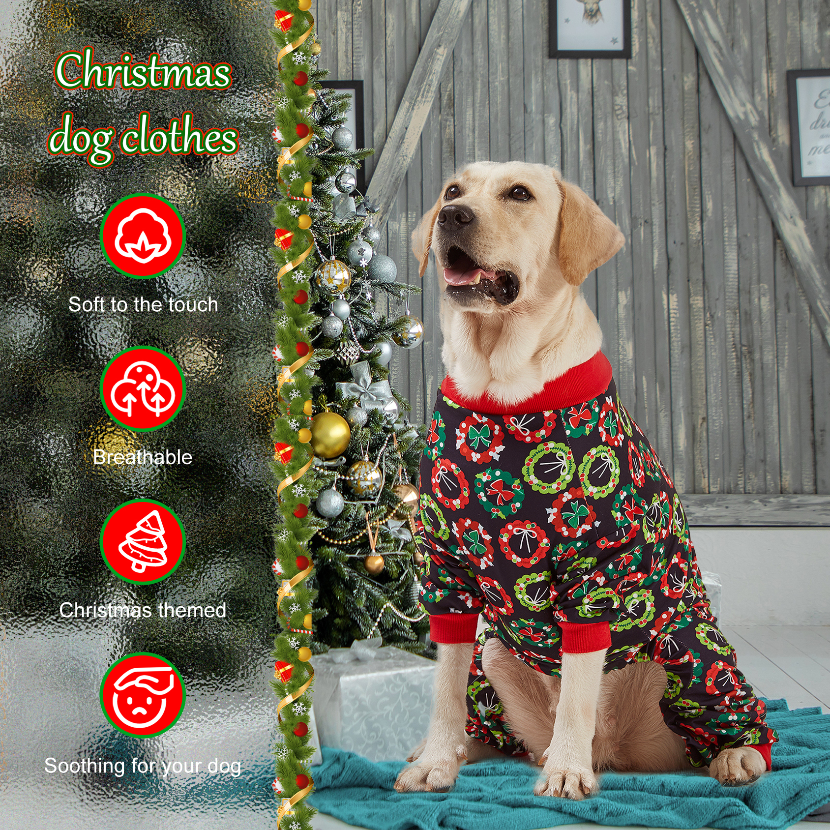 LovinPet Dog Christmas Onesies - Car Trip Using etc.