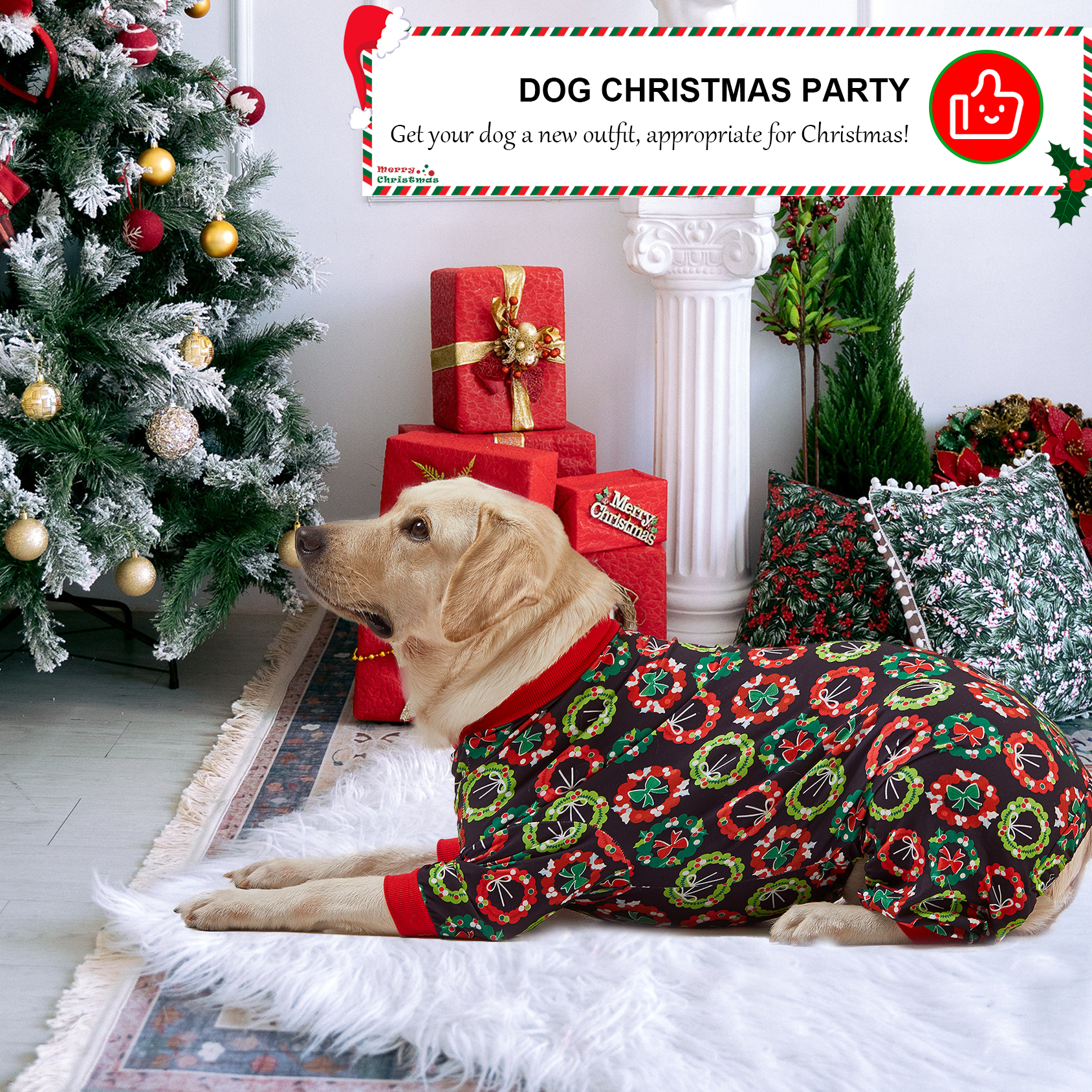 LovinPet Dog Christmas Onesies - Car Trip Using etc.