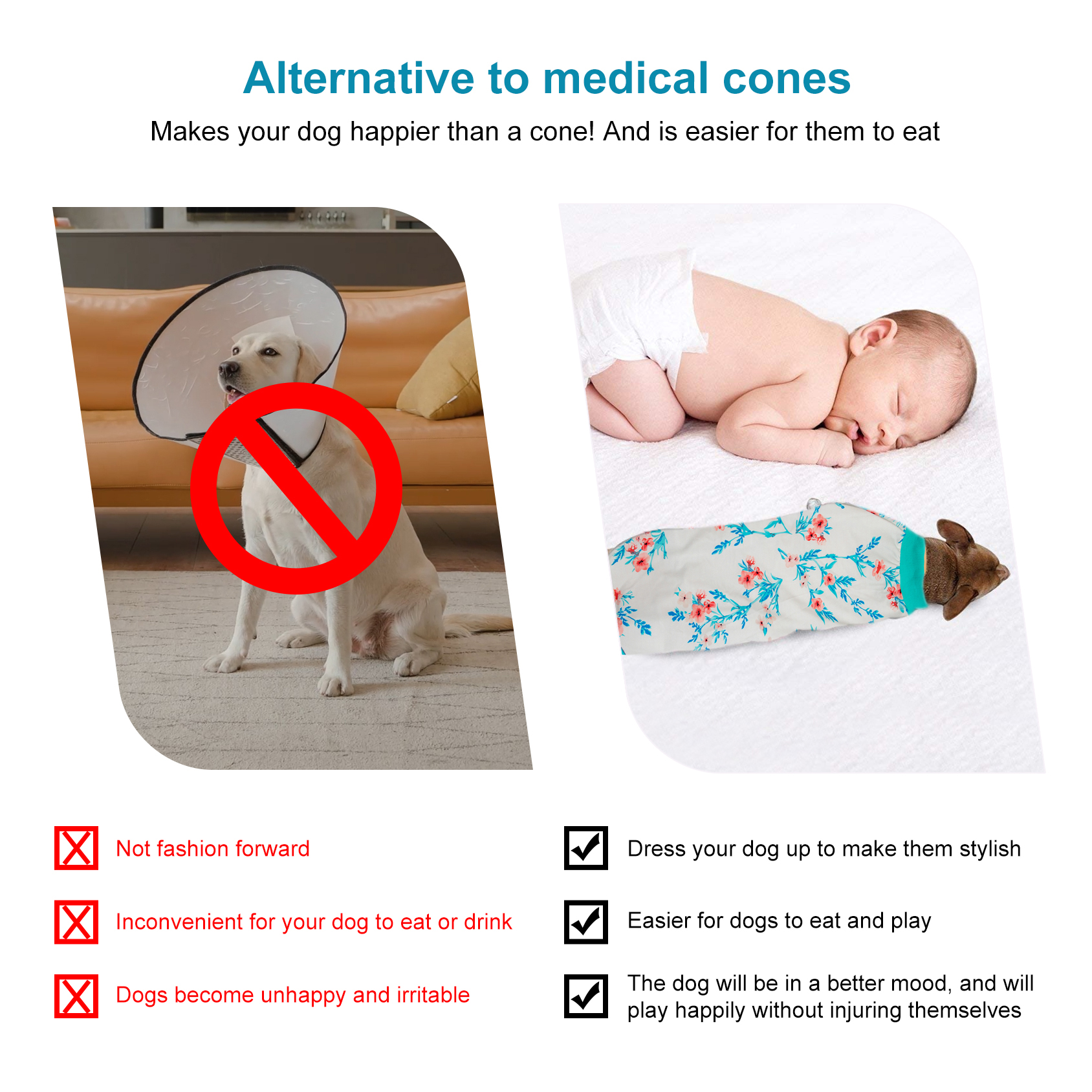 LovinPet Floral Print Pajama for Large Dogs - Elegant Nature Theme