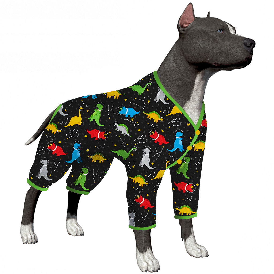 LovinPet Large Dog Pajama - Space Dino Adventure