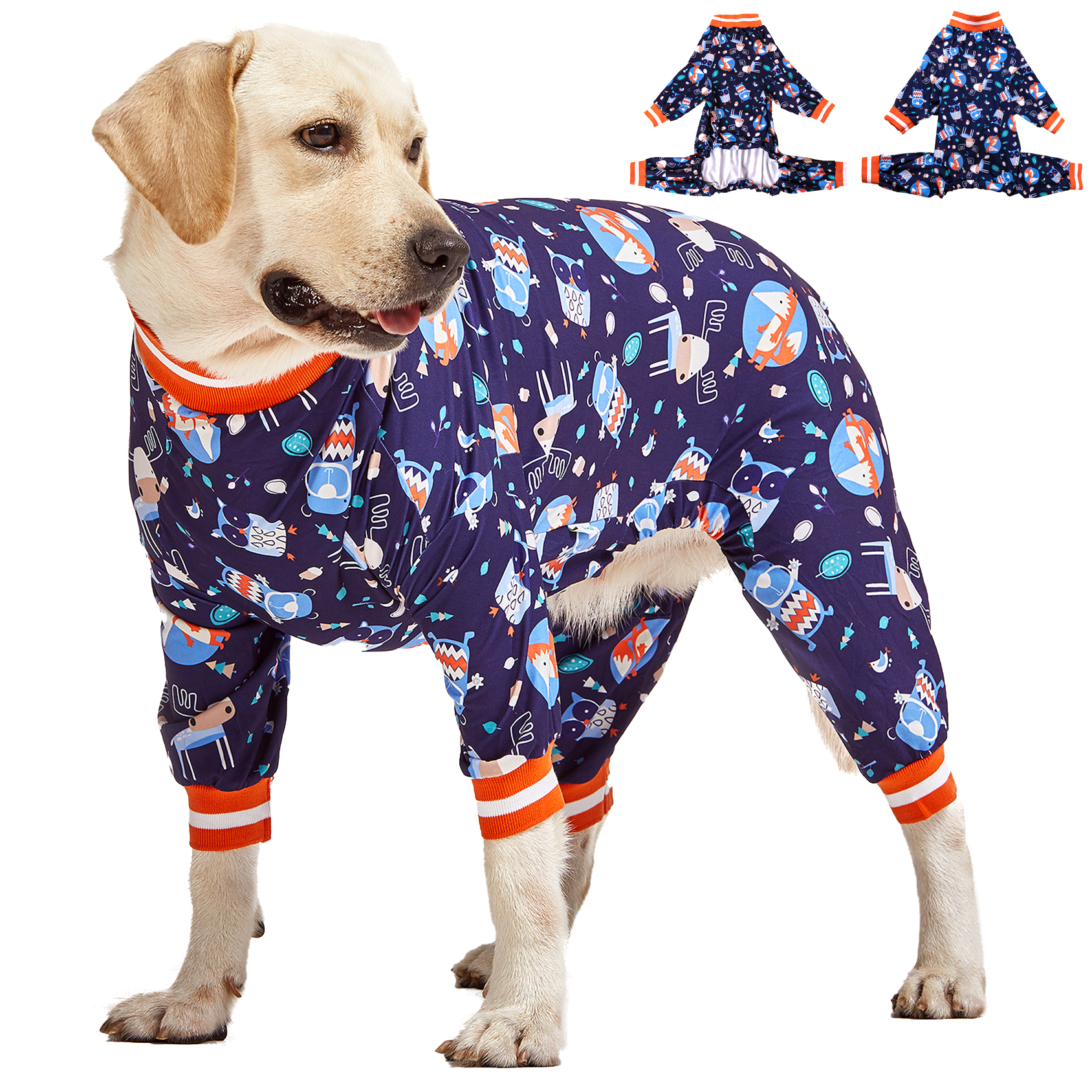 LovinPet Large Dog Pajama - Bear and Camping Adventure Design