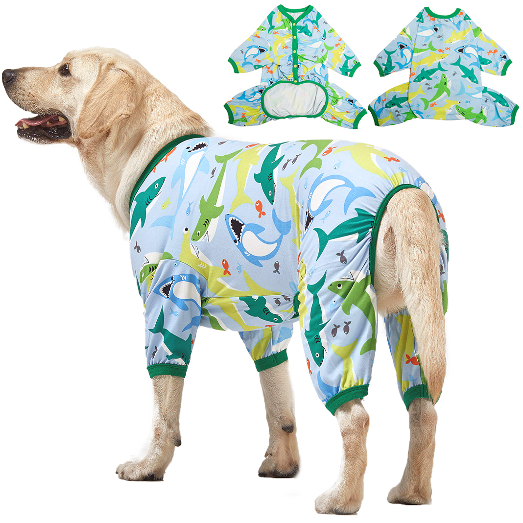 thumbnail image 2 of LovinPet Dog Recovery Shirt - Anti-Licking Onesie For Large Breeds (Navy Space Print) 2 of 11