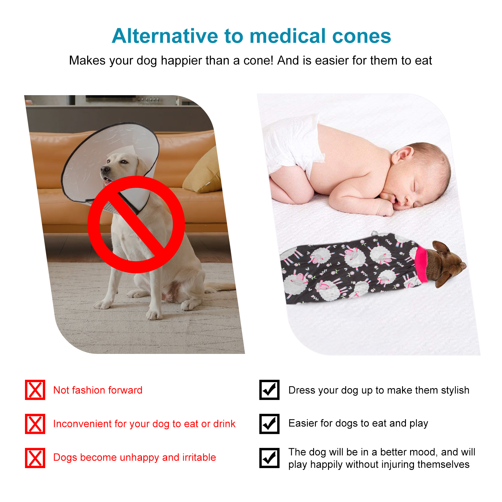 Cozy Dog Pajamas | Large Dogs Belly Protection for Large Dogs