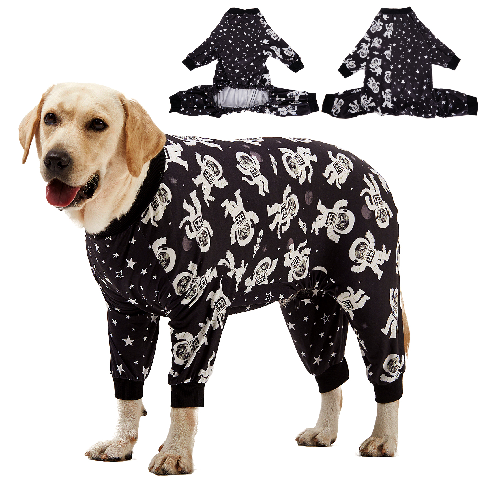 LovinPet Large Dog Pajama - Space Astronaut and Star Print for Large Dogs