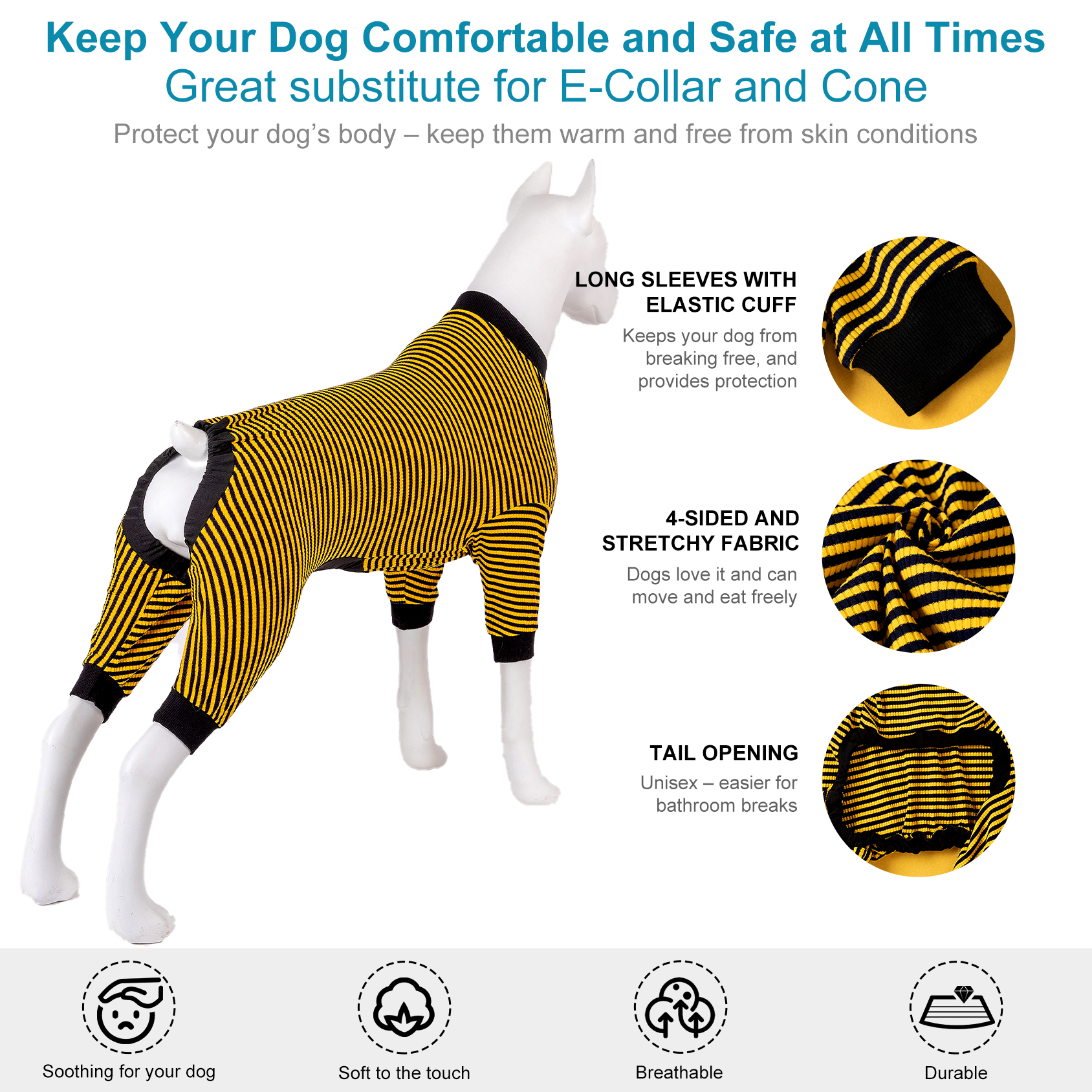 LovinPet Large Dog Pajama - Bold Floral Print in Red & Turquoise