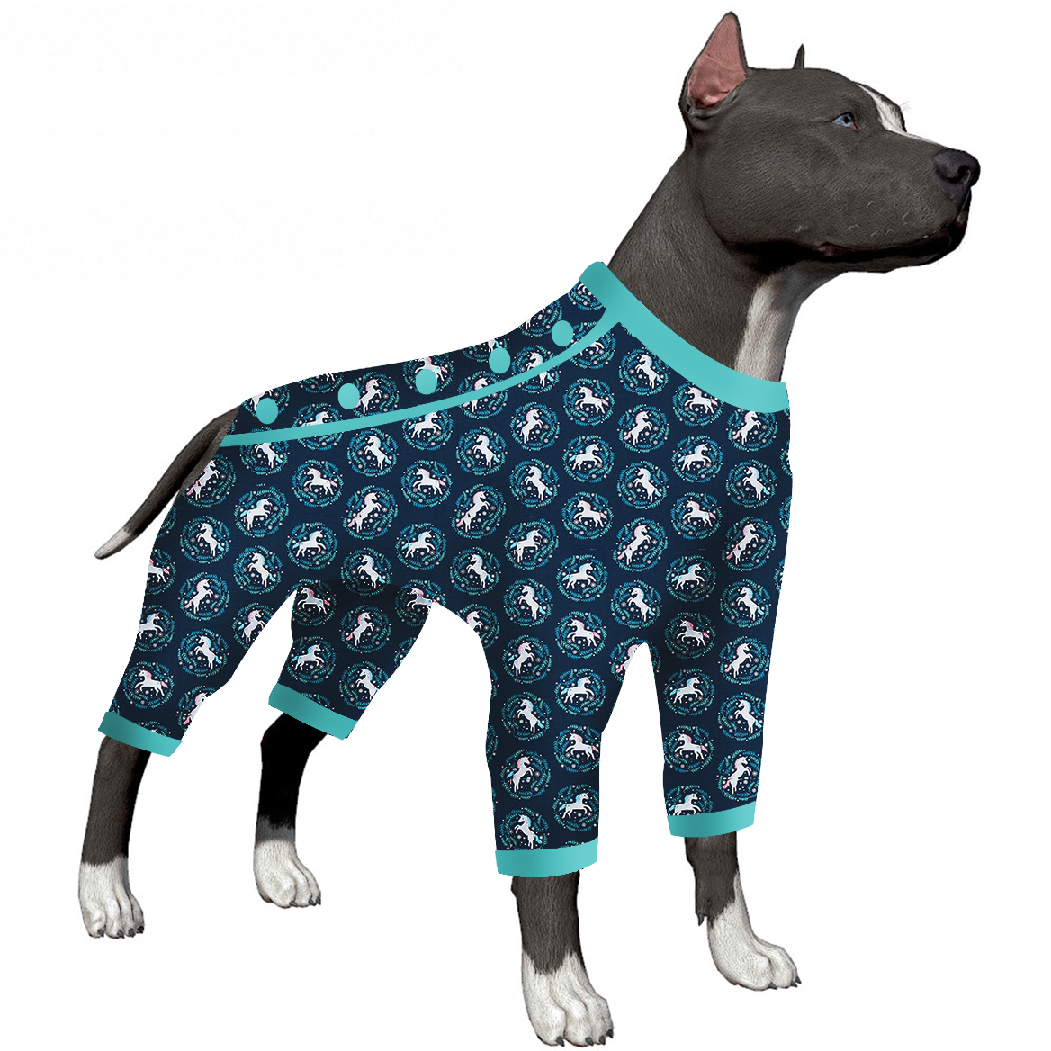LovinPet Large Dog Pajama - Mystical Unicorn Pattern