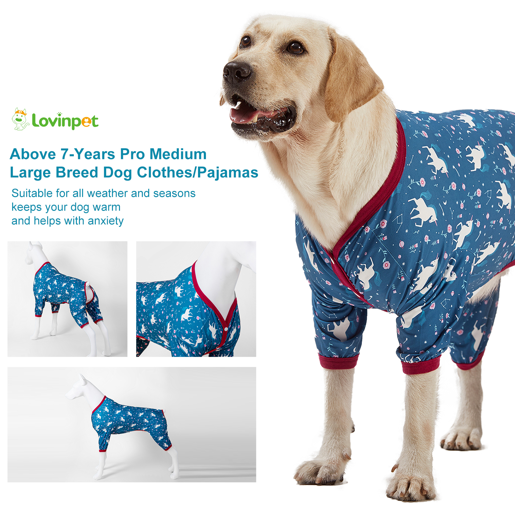 Soft & Breathable Pajamas for Large Dogs | LovinPet
