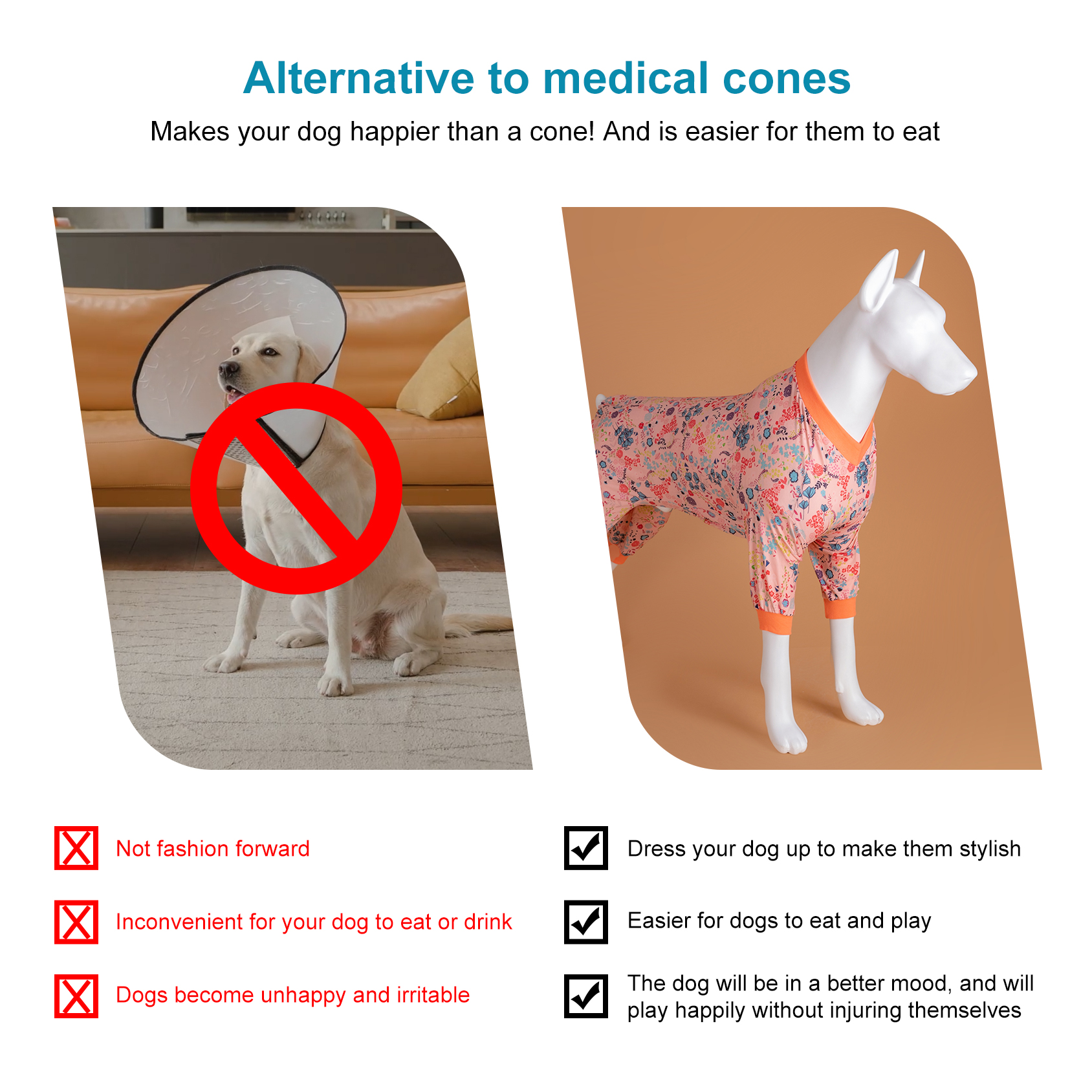 LovinPet Large Dog Pajama - Delicate Floral Peach Pink Design Full-Body Sleepwear