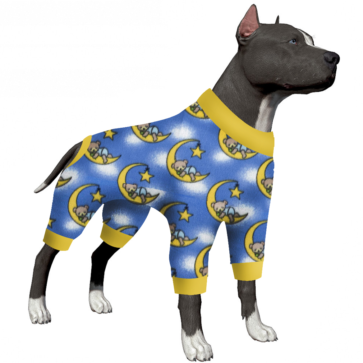 LovinPet Large Dog Knee Surgery Pajamas Onesie - Nighty Bear