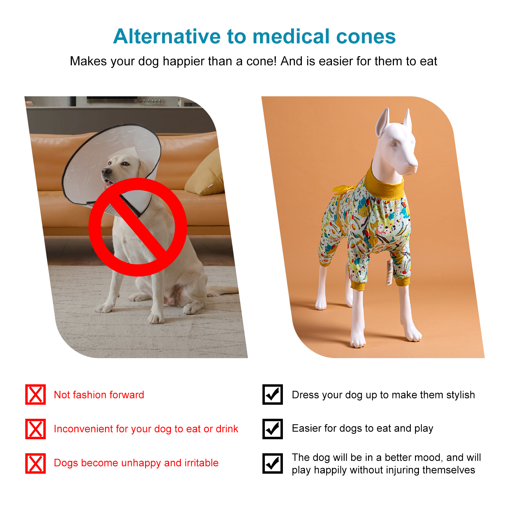 LovinPet Dog Pajamas with Bow for Large Dogs - Space Explorer