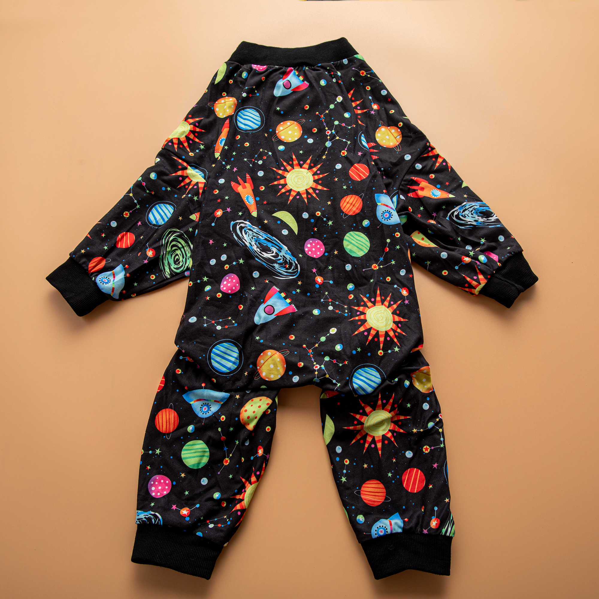 LovinPet Large Dog Pajama - Cosmic Planets & Stars Print