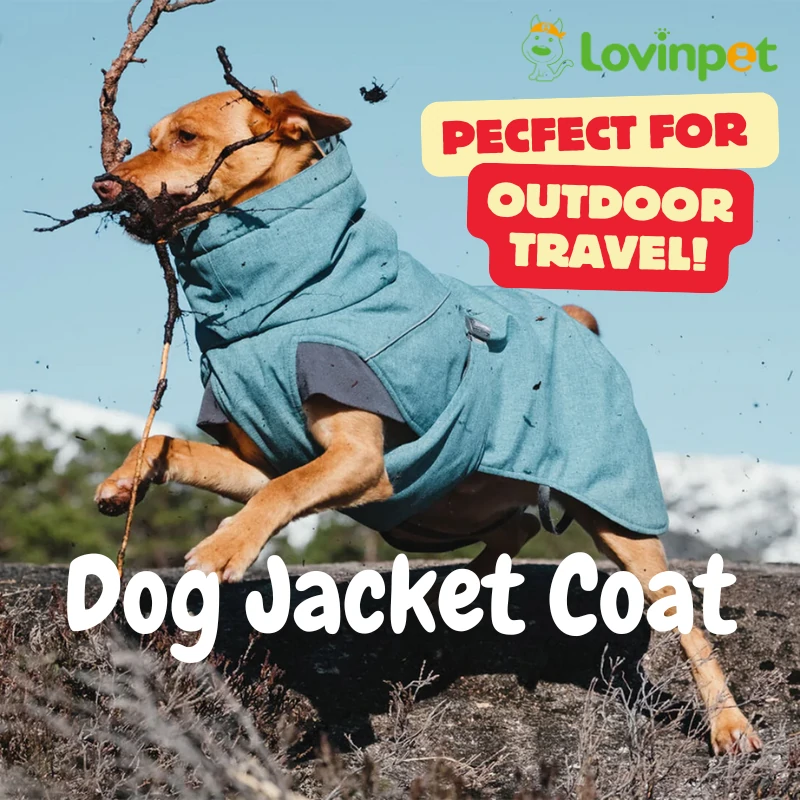 LovinPet Large Dog Jacket Coat for Outdoor Travel