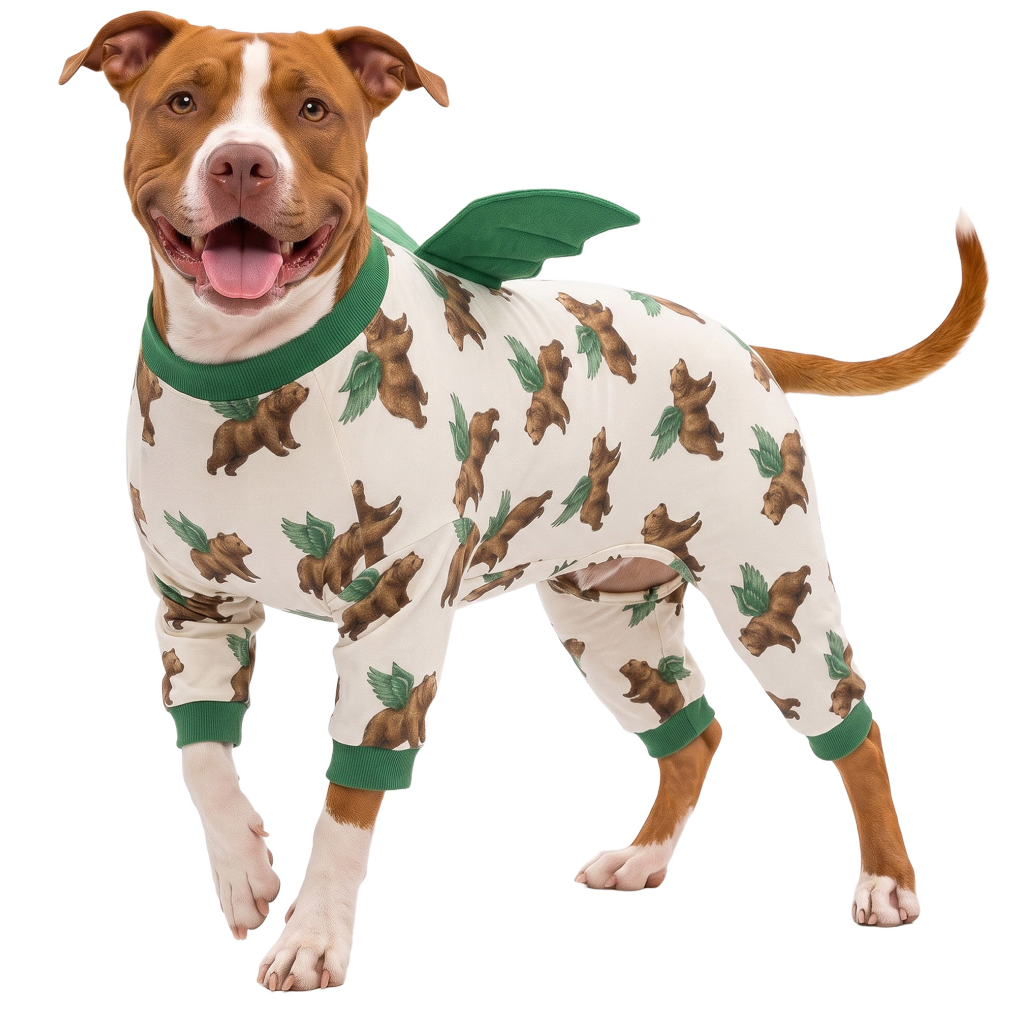 Four-Leg Dog Onesie with Detachable Wings for Large Breeds-Pink