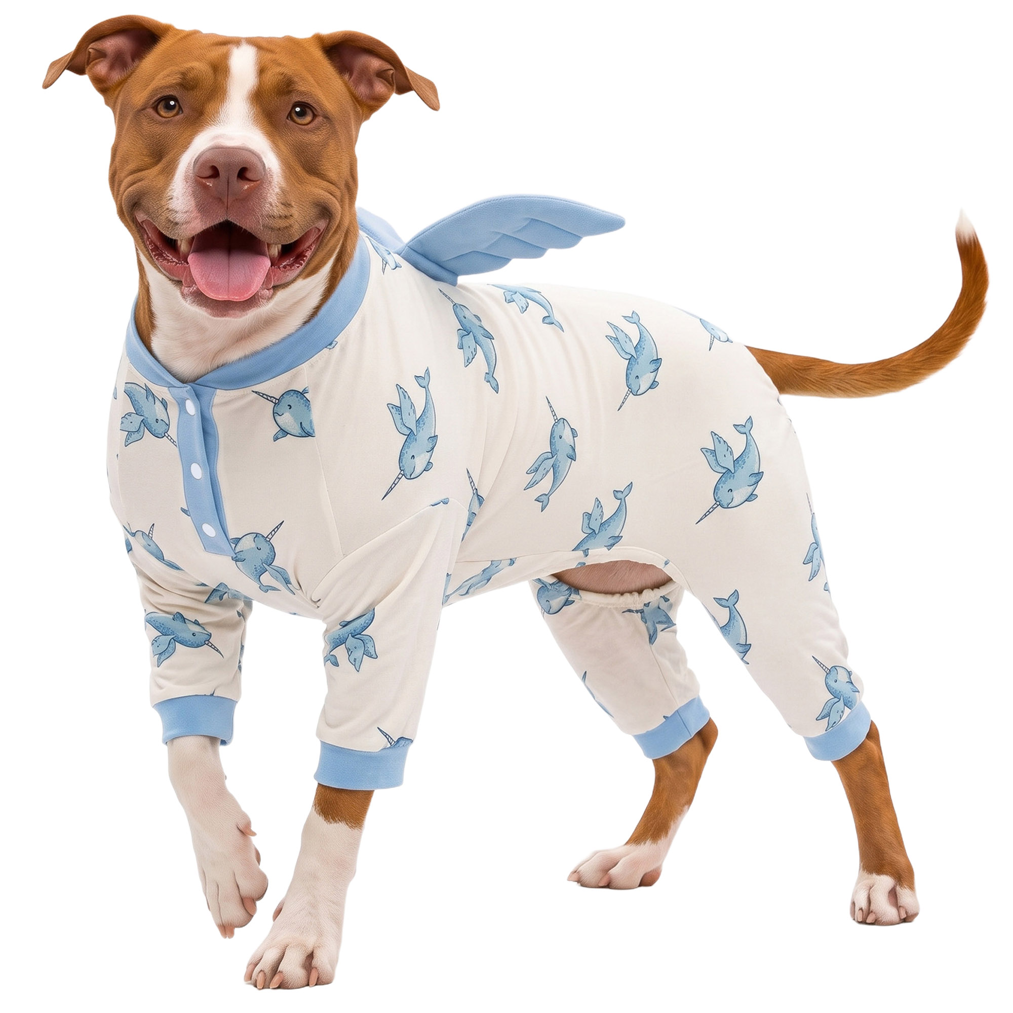 Four-Leg Dog Onesie with Detachable Wings for Large Breeds-Pink