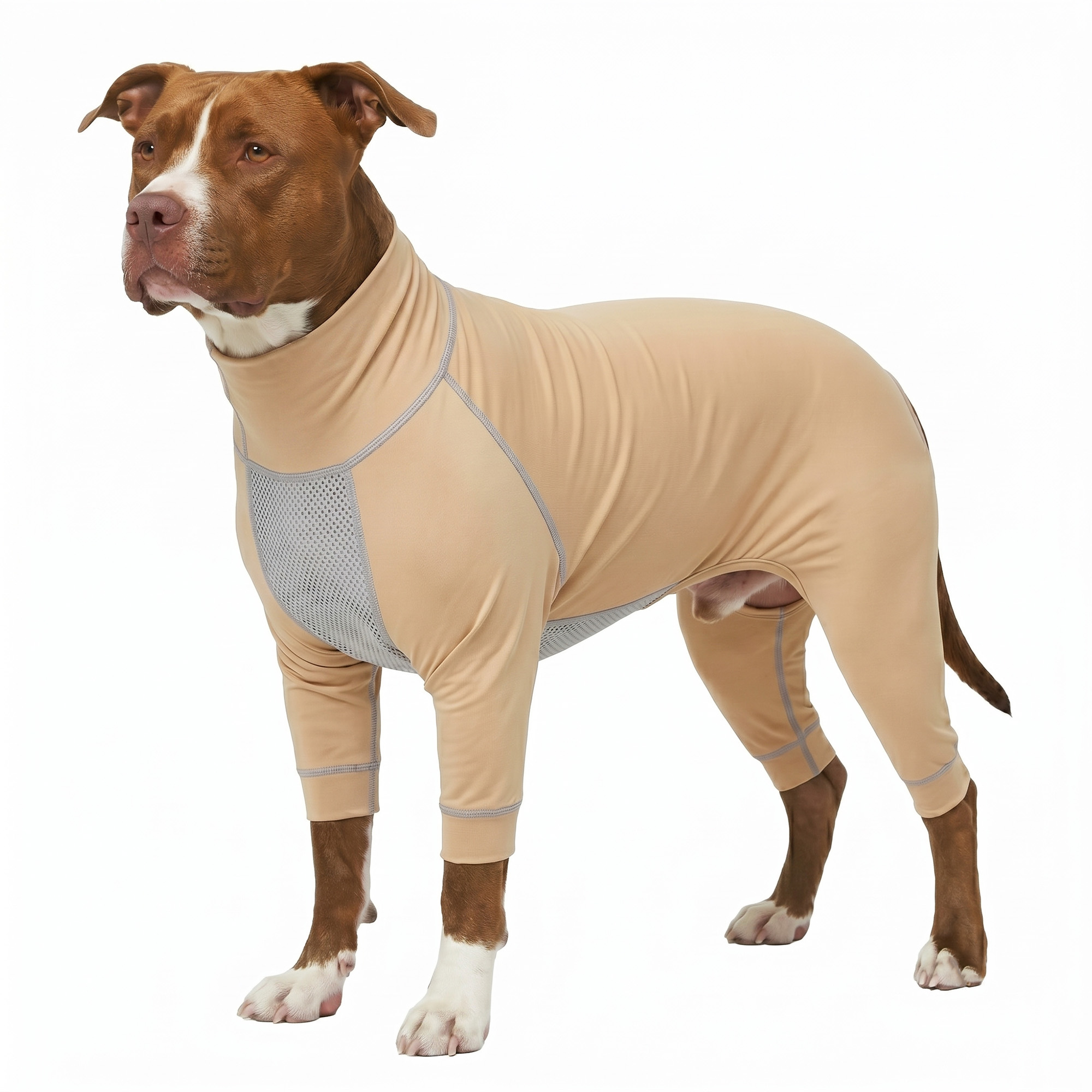 UPF 50+ Dog Sun Protection Shirt-Gray-green